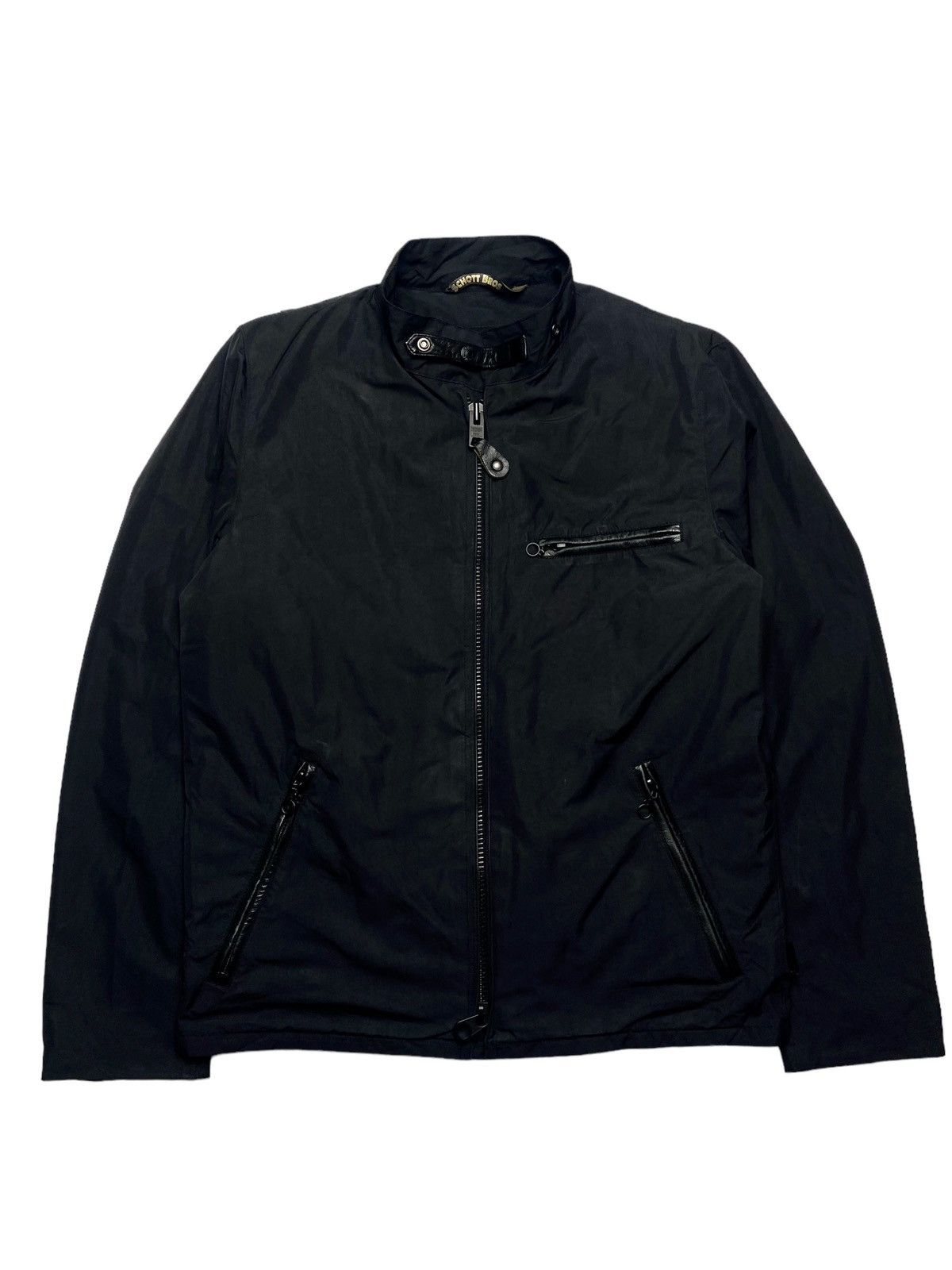 image of If Six Was Nine x Kmrii 1990S Schott Perfecto - Cafe Raccer Biker Jacket in Black (Size Medium)