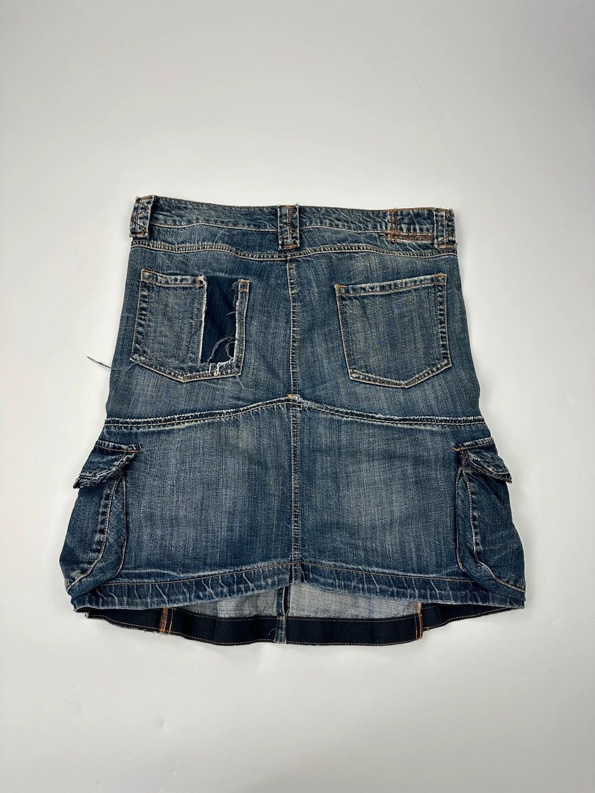 Marithe + Francois Girbaud Marithé + Francois Girbaud SS2001 Denim Destroy Skirt Size 27" / US 4 / IT 40 - 9 Thumbnail