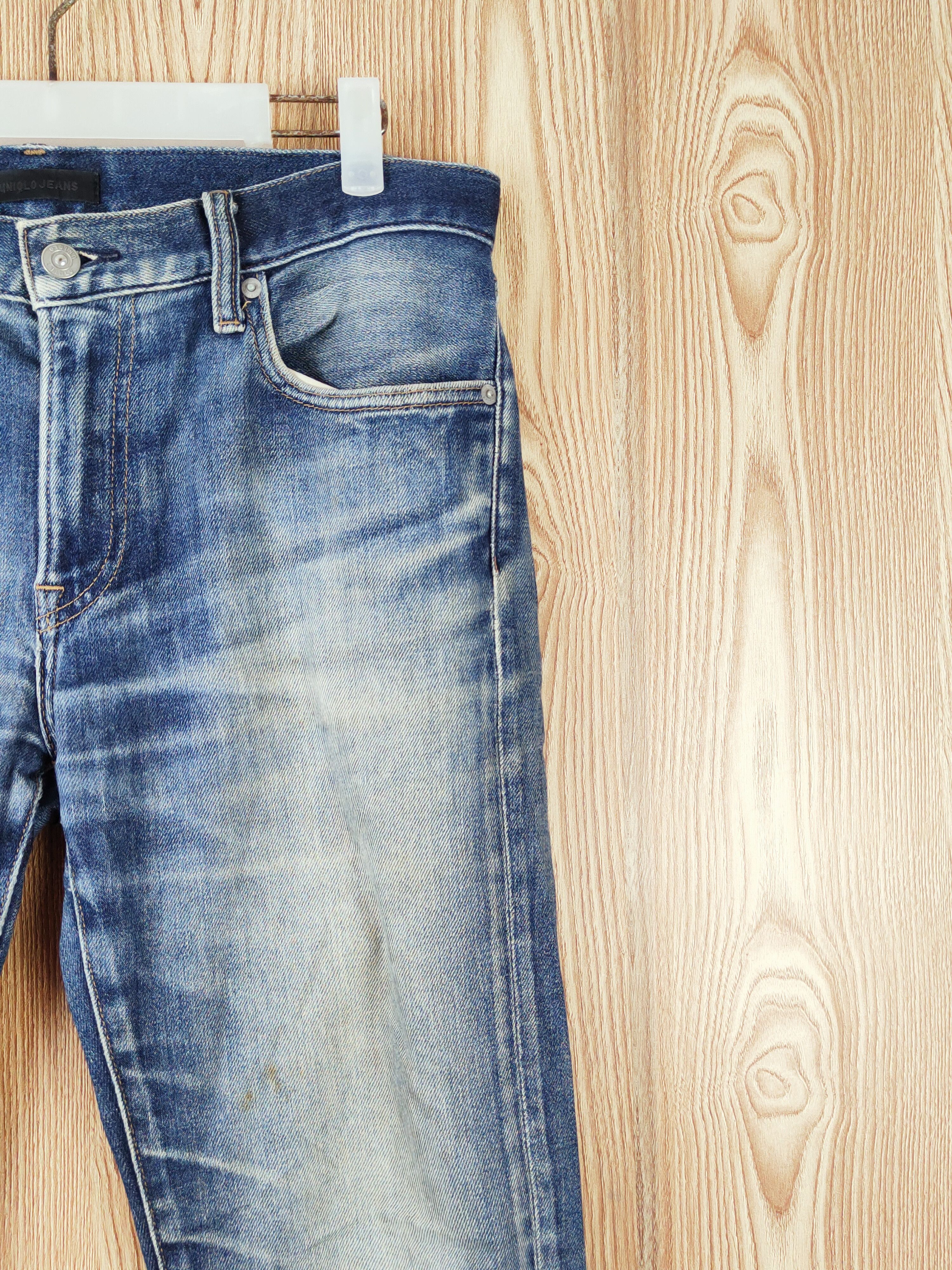 Japanese Brand Uniqlo fabric by kaihara Distressed Ripped Jeans #W940 Size US 33 - 5 Thumbnail