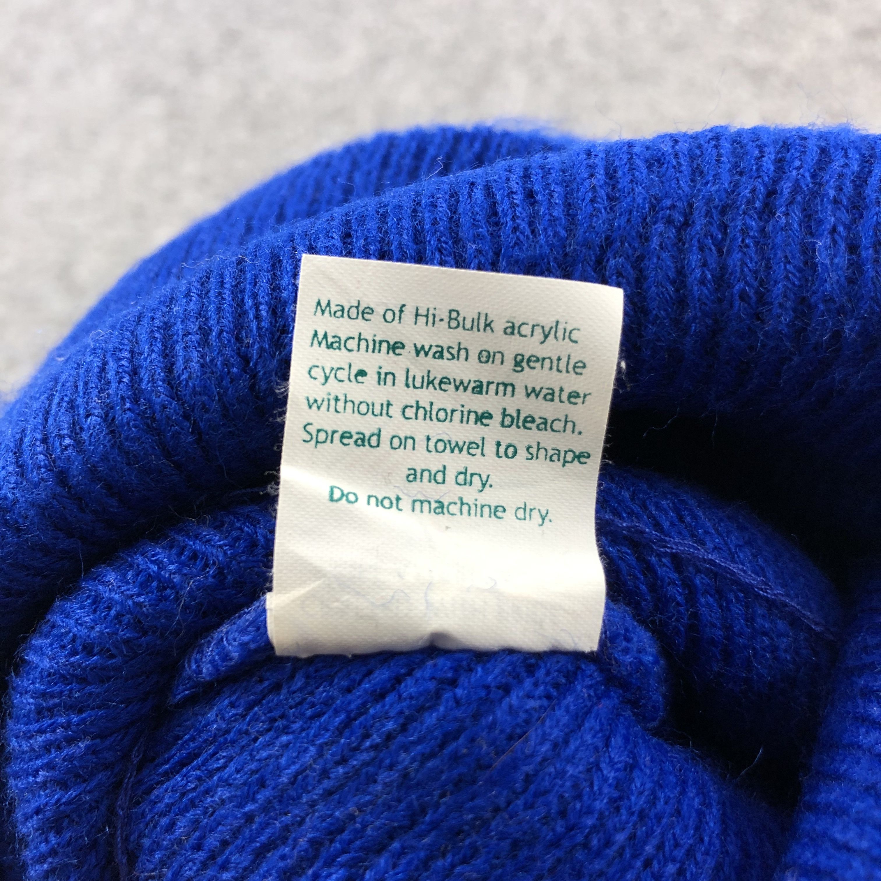 Vintage Blue Slouchy Made in U.S.A Beanie Snowcap Snow Hat B156 Size ONE SIZE - 4 Thumbnail