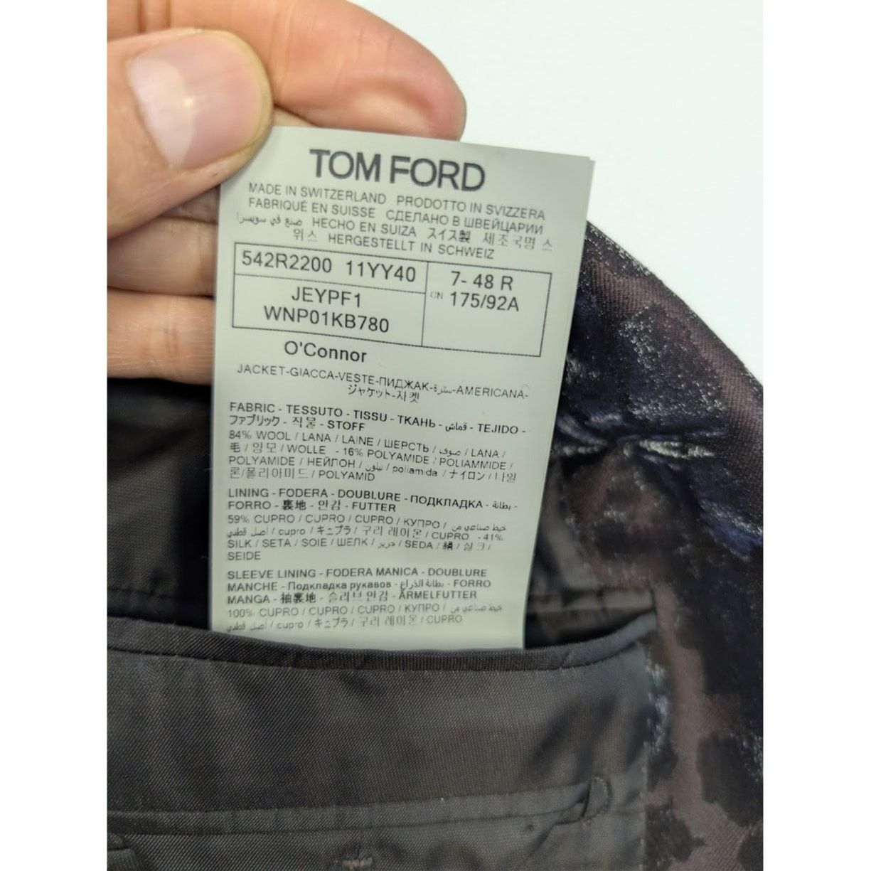 Tom Ford o1rshd1 Blazer Jacket in Dark Brown Size US M / EU 48-50 / 2 - 18 Thumbnail