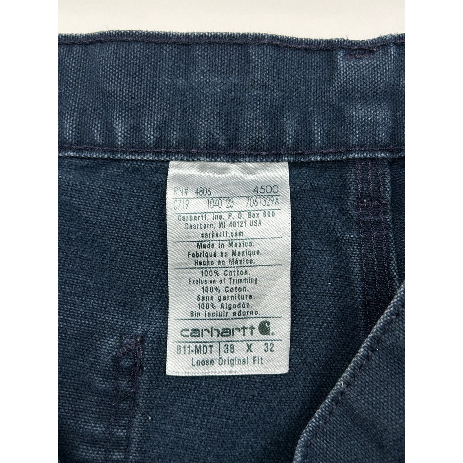 Carhartt Vintage Carhartt Canvas Work Wear Navy Blue Pants Size 37W Size US 37 - 3 Thumbnail