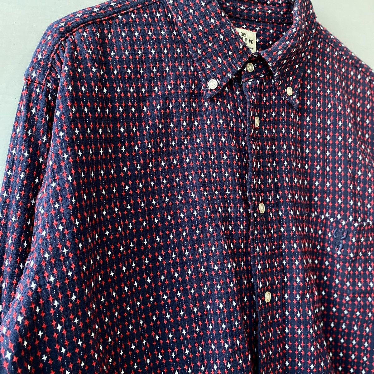 Japanese Brand COEN JAPAN SASHIKO ART SHIRT FREE SHIPPING Size US L / EU 52-54 / 3 - 3 Thumbnail