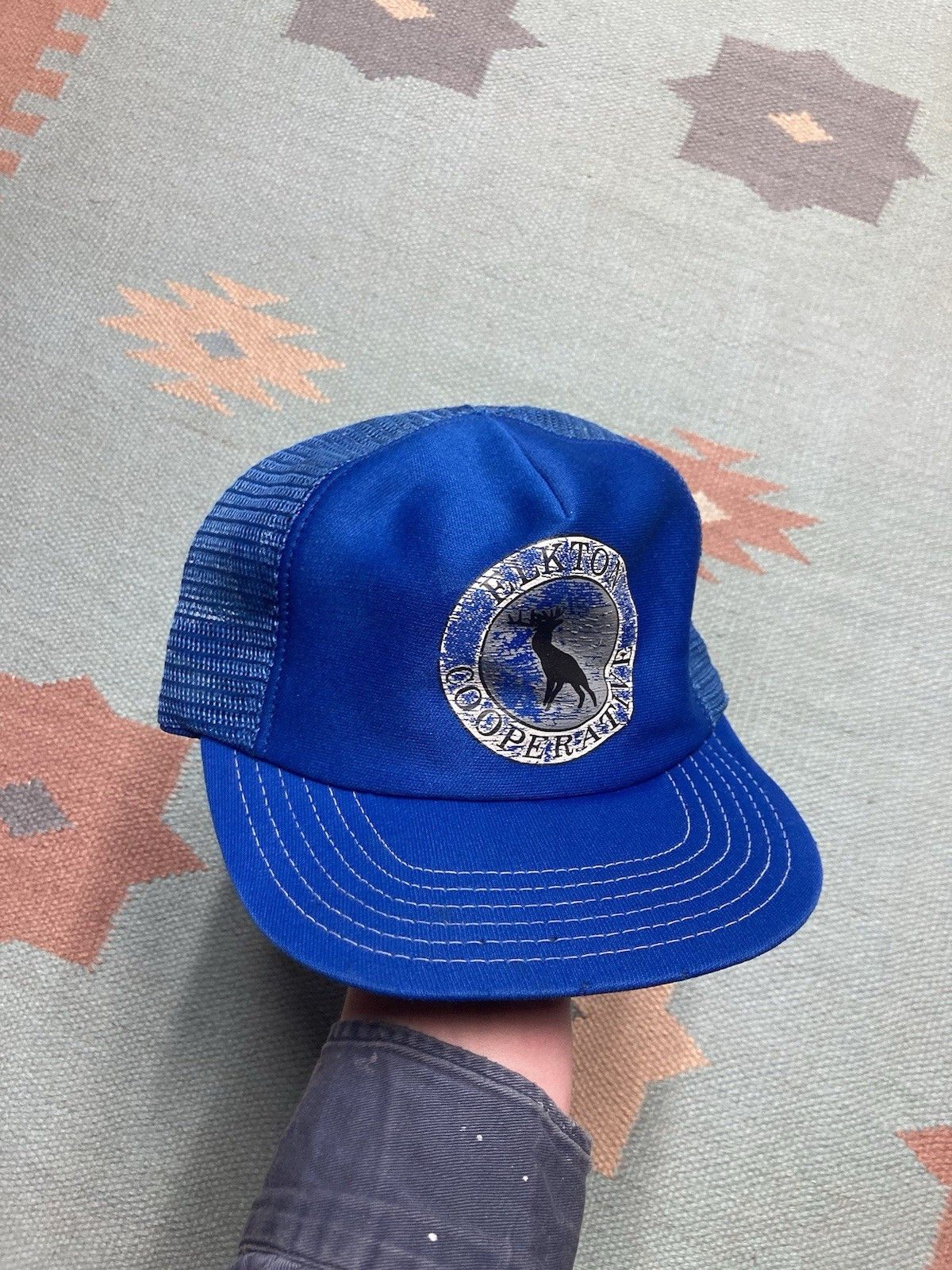 Vintage 80s trucker hat Elkton cooperative Michigan deer farm USA Size ONE SIZE - 1 Thumbnail