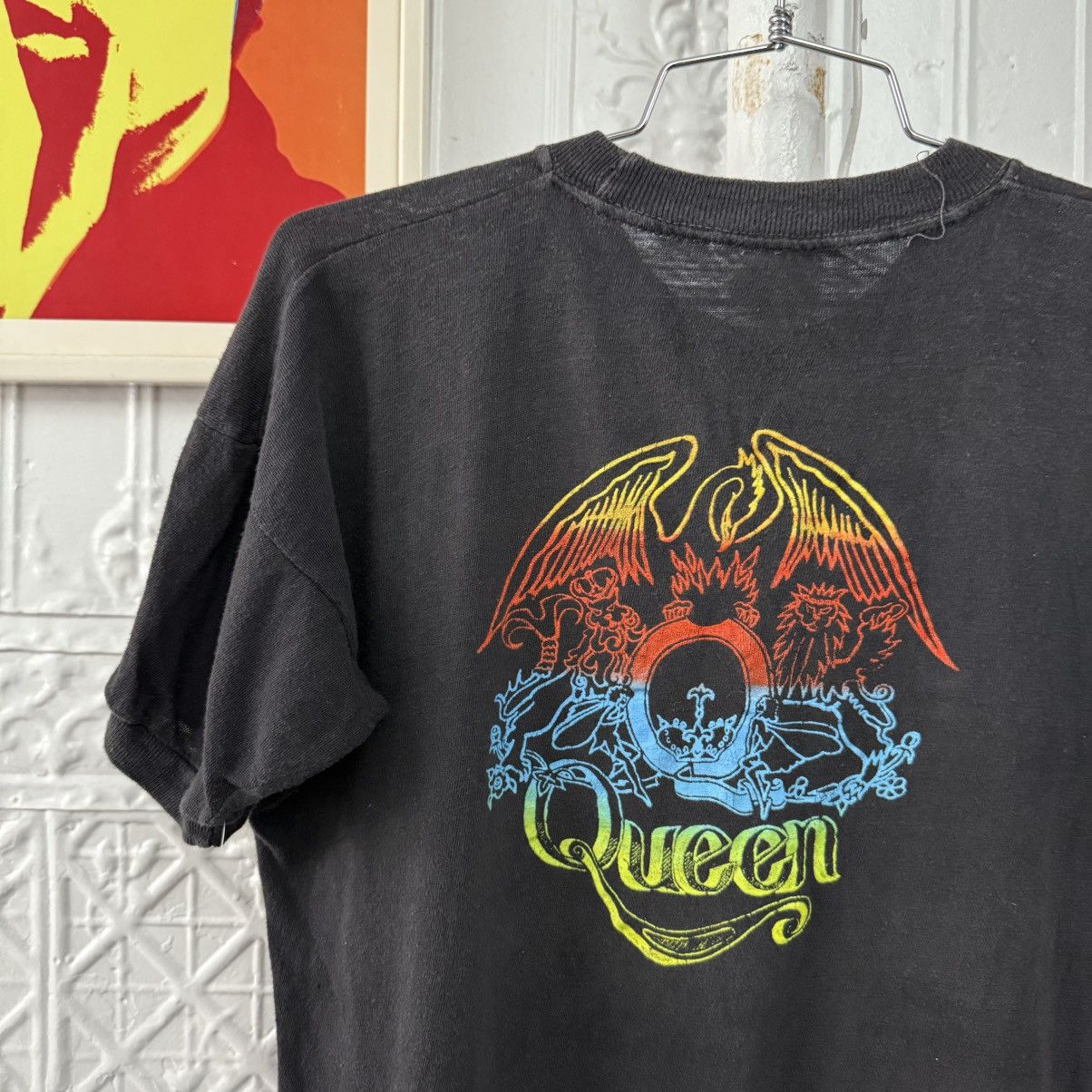 Vintage 1970s vintage Queen graphic band tour tshirt Size US XS / EU 42 / 0 - 7 Thumbnail
