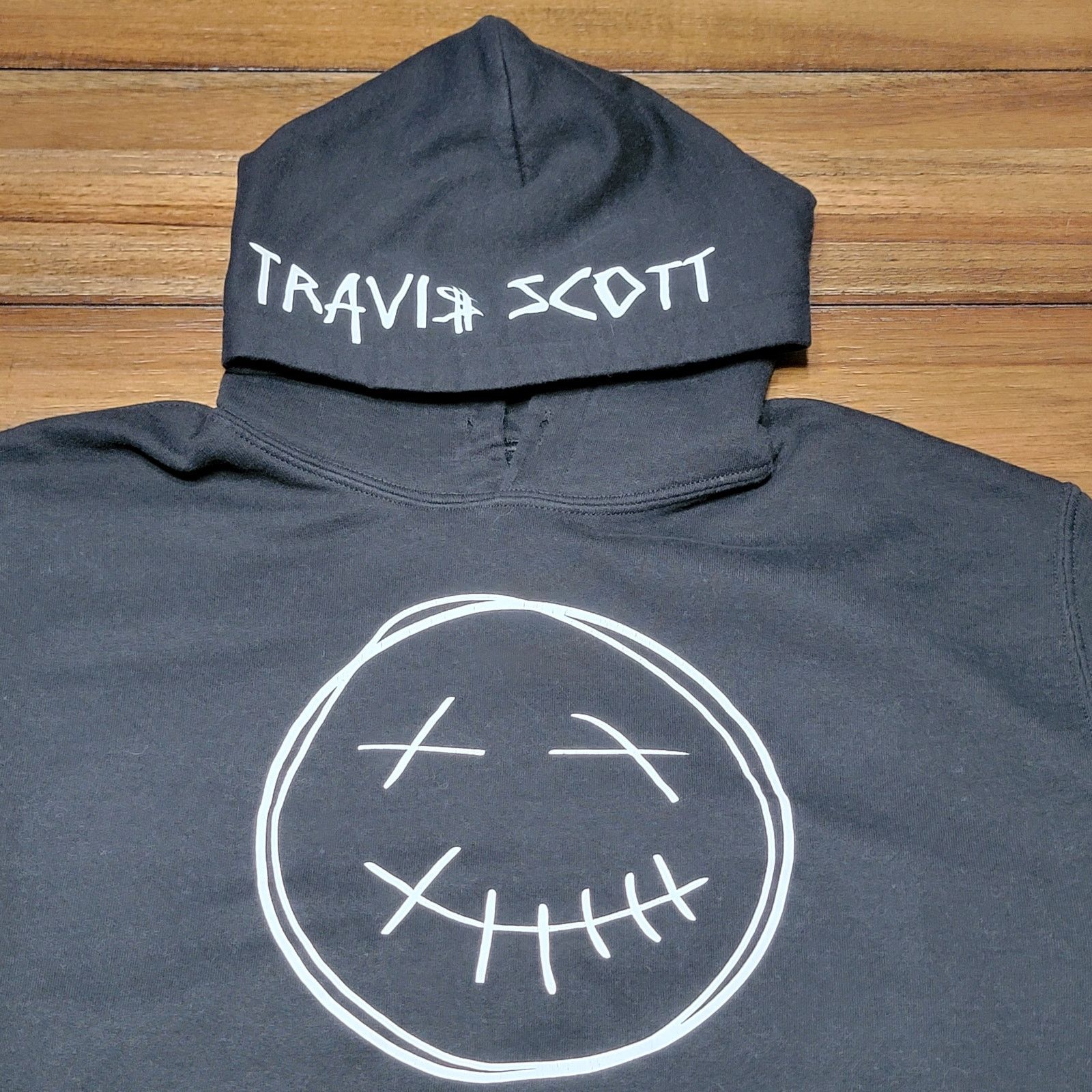 Gildan Travis Scott Unisex Hoodie (Gildan) Dead Smile - Size Medium Size US M / EU 48-50 / 2 - 2 Thumbnail