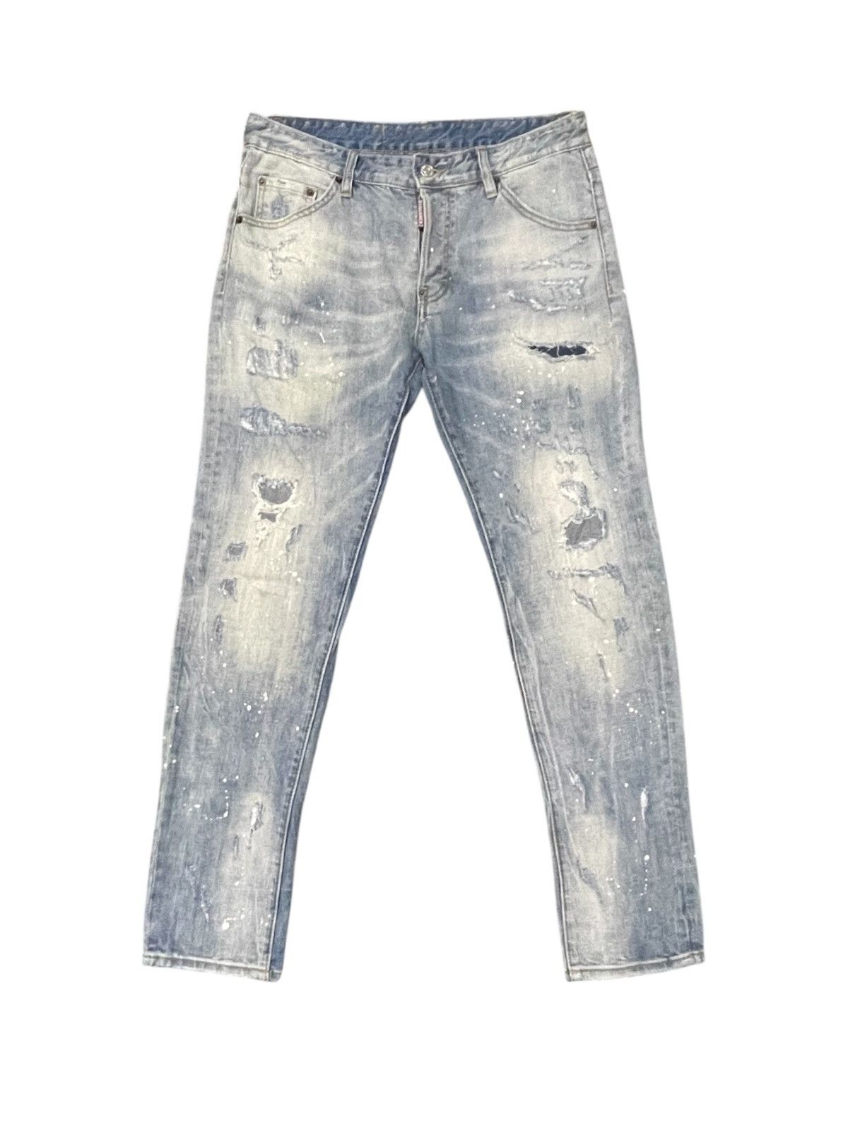 Dsquared2 Dsquared2 Thrashed Punk Light Blue Jeans Size US 33 - 1 Thumbnail