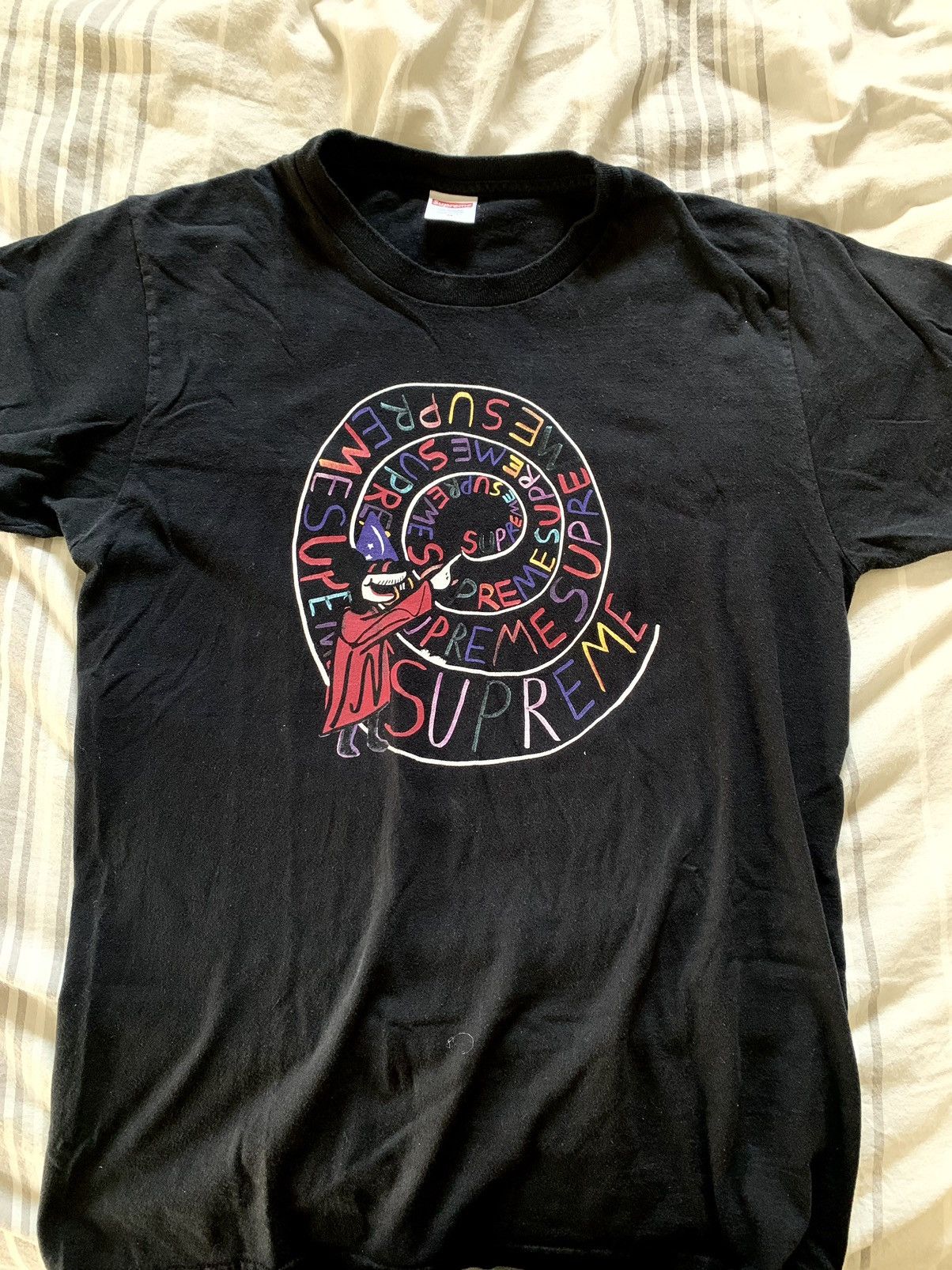 Supreme Joe Robert Swirl Tee Mickey Mouse Fantasia SS17a Tops