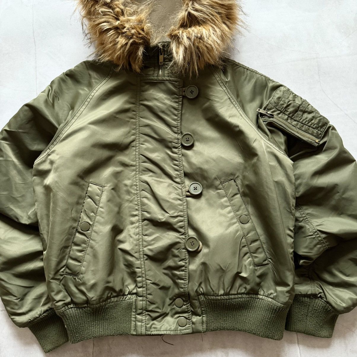 If Six Was Nine Military Bomber Jacket Fur LGB If Six Was Nine Vibe Y2K Size M / US 6-8 / IT 42-44 - 3 Thumbnail