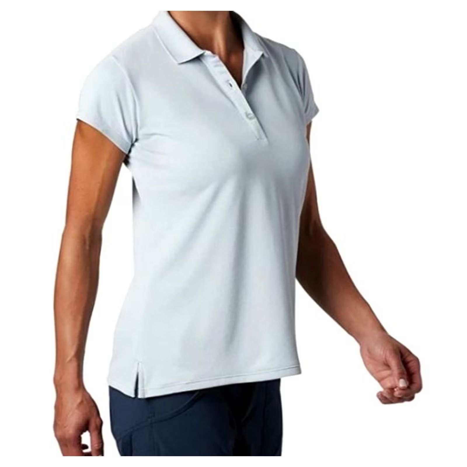 Vintage Columbia Polo Women Short Sleeve Cirrus Grey XXL PFG Innisfree Solid Collar Shirt Size 40" / US 18 - 4 Thumbnail