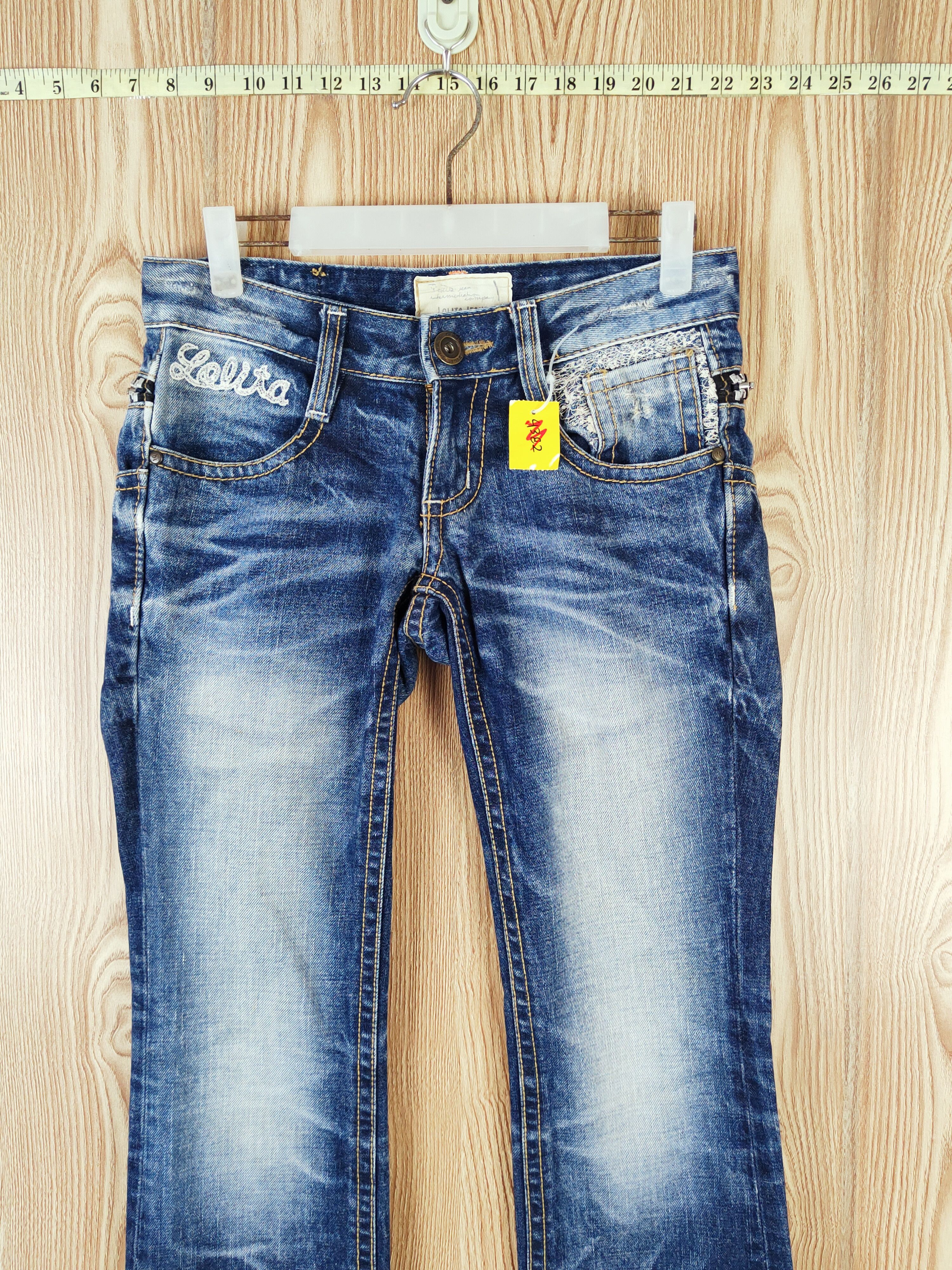 Japanese Brand Lolita Dark Blue Distressed Ripped Jeans #W342 Size 28" / US 6 / IT 42 - 2 Thumbnail