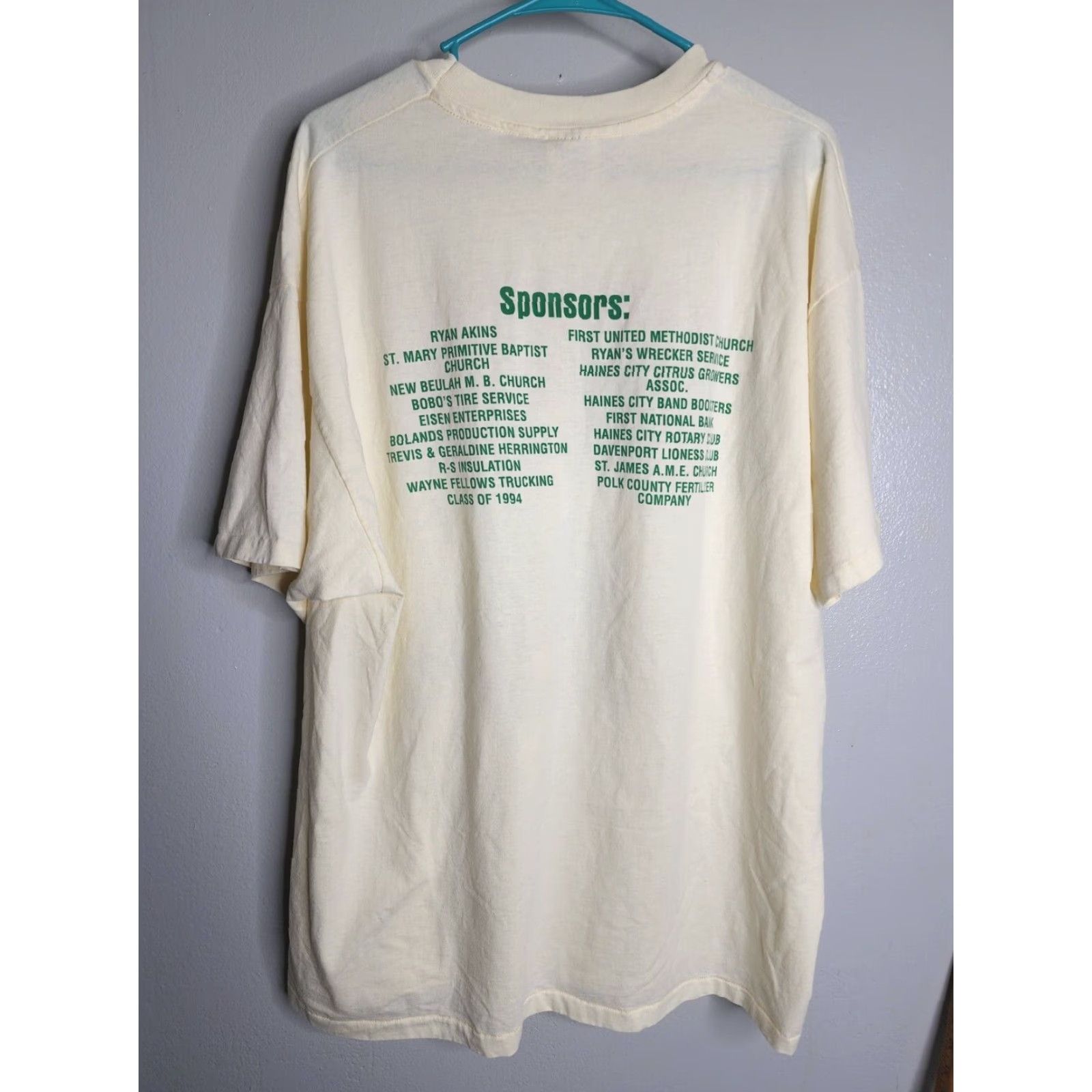 Vintage VINTAGE Mens XXL Haines City FL Graduation 1994 Double Sided T Shirt Size US XXL / EU 58 / 5 - 2 Thumbnail