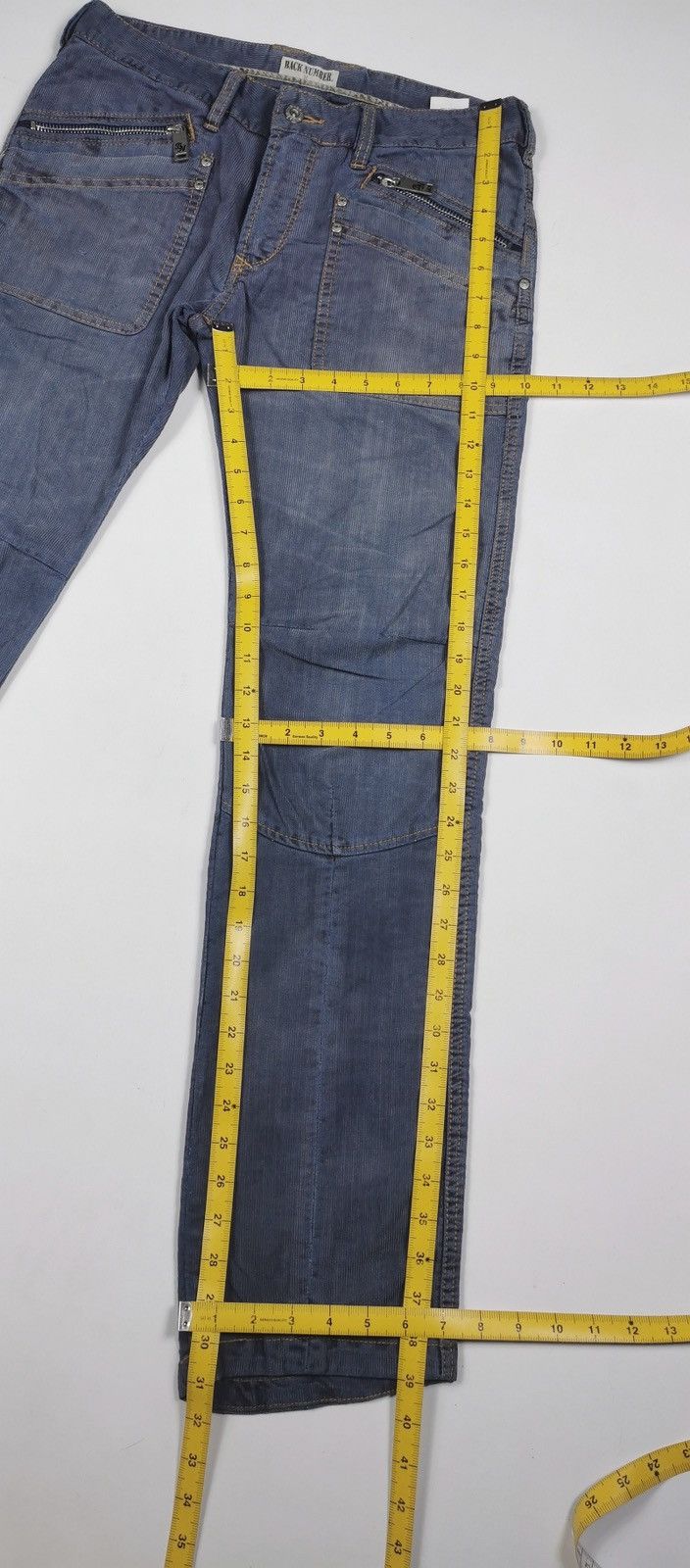 Japanese Brand Corduroy Back Number Japan Zipper Patch Pocket Jeans Size US 30 / EU 46 - 11 Thumbnail