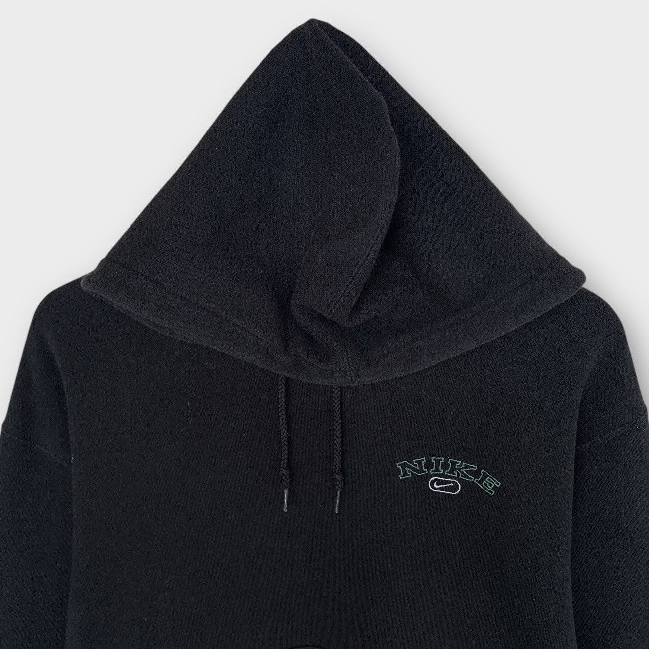 Nike × Vintage Vintage 90s Nike Swoosh x block Hoodie Embroidered Logo Size L / US 10 / IT 46 - 3 Thumbnail