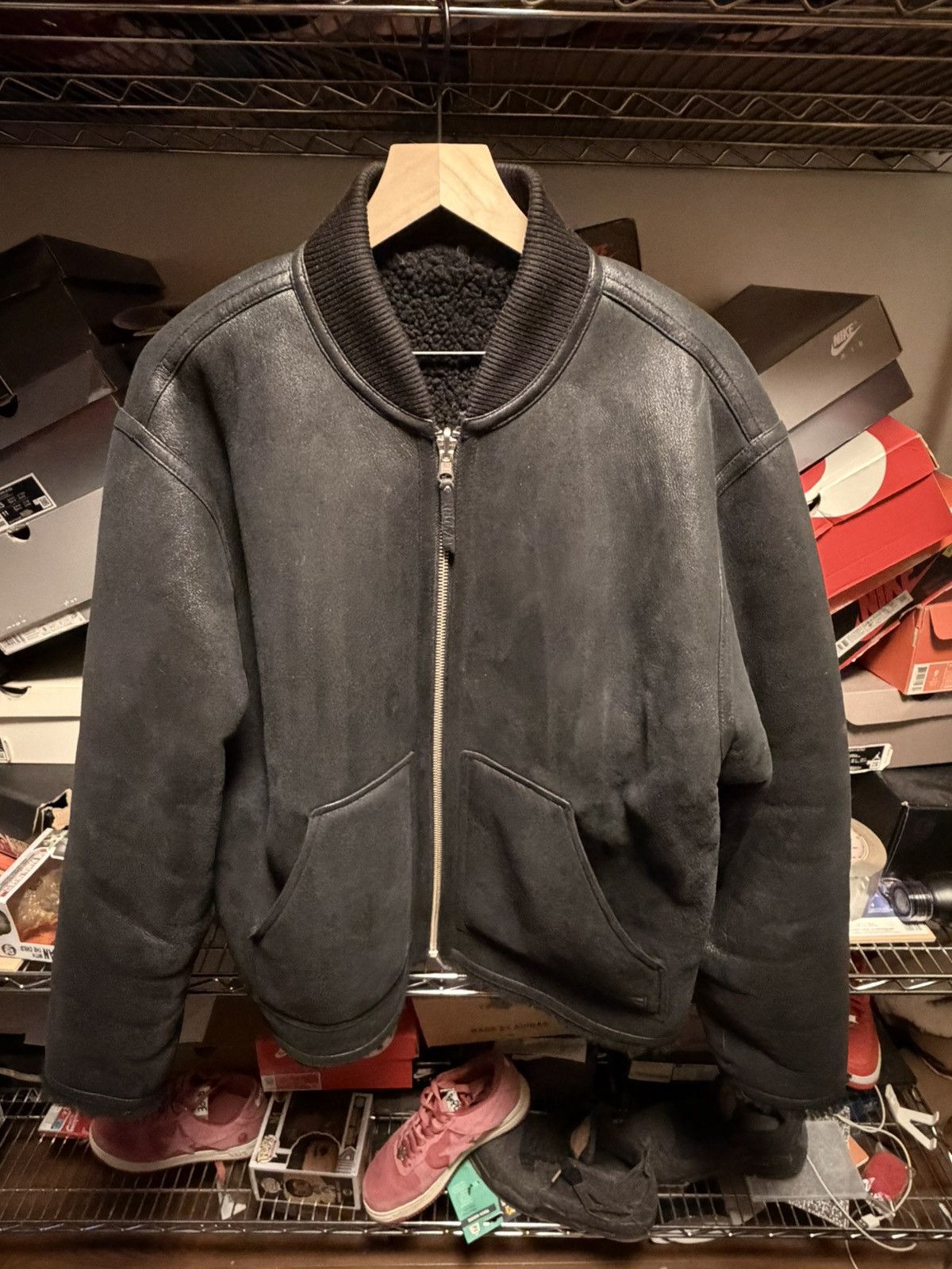 Stussy Stussy Shearling Hooded Work Jacket | Grailed
