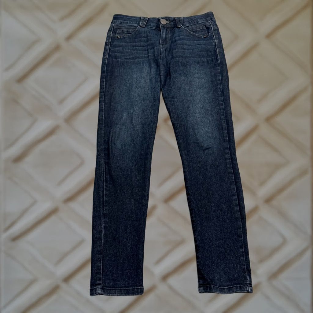 Vintage Democracy AB Solution Skinny Jeans Womens 6 Blue Dark Wash Denim Slim Stretch Casual Size 30" / US 8 / IT 44 - 1 Thumbnail