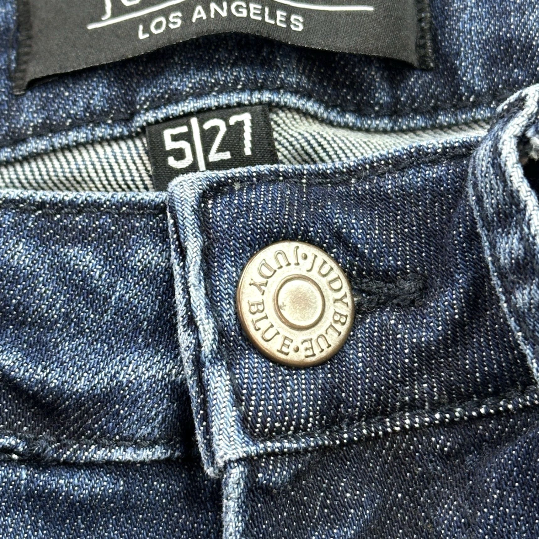 Denime Judy Blue Jeans Women’s 5/27 Dark Wash Denim Embroidered Star Skinny Fit Stretch Jeans Size 27" / US 4 / IT 40 - 7 Thumbnail