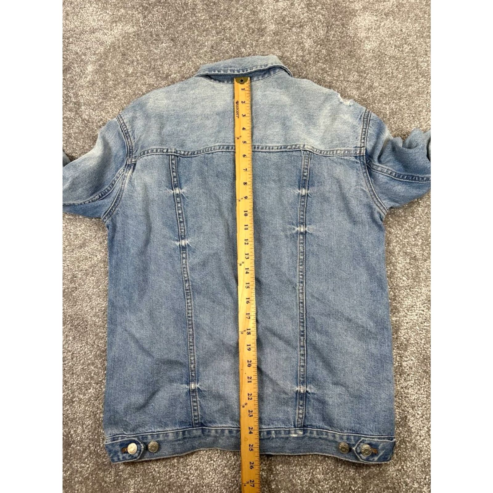 Madewell Madewell Jacket Womens Small Blue Cotton Denim Bomber Size S / US 4 / IT 40 - 7 Thumbnail