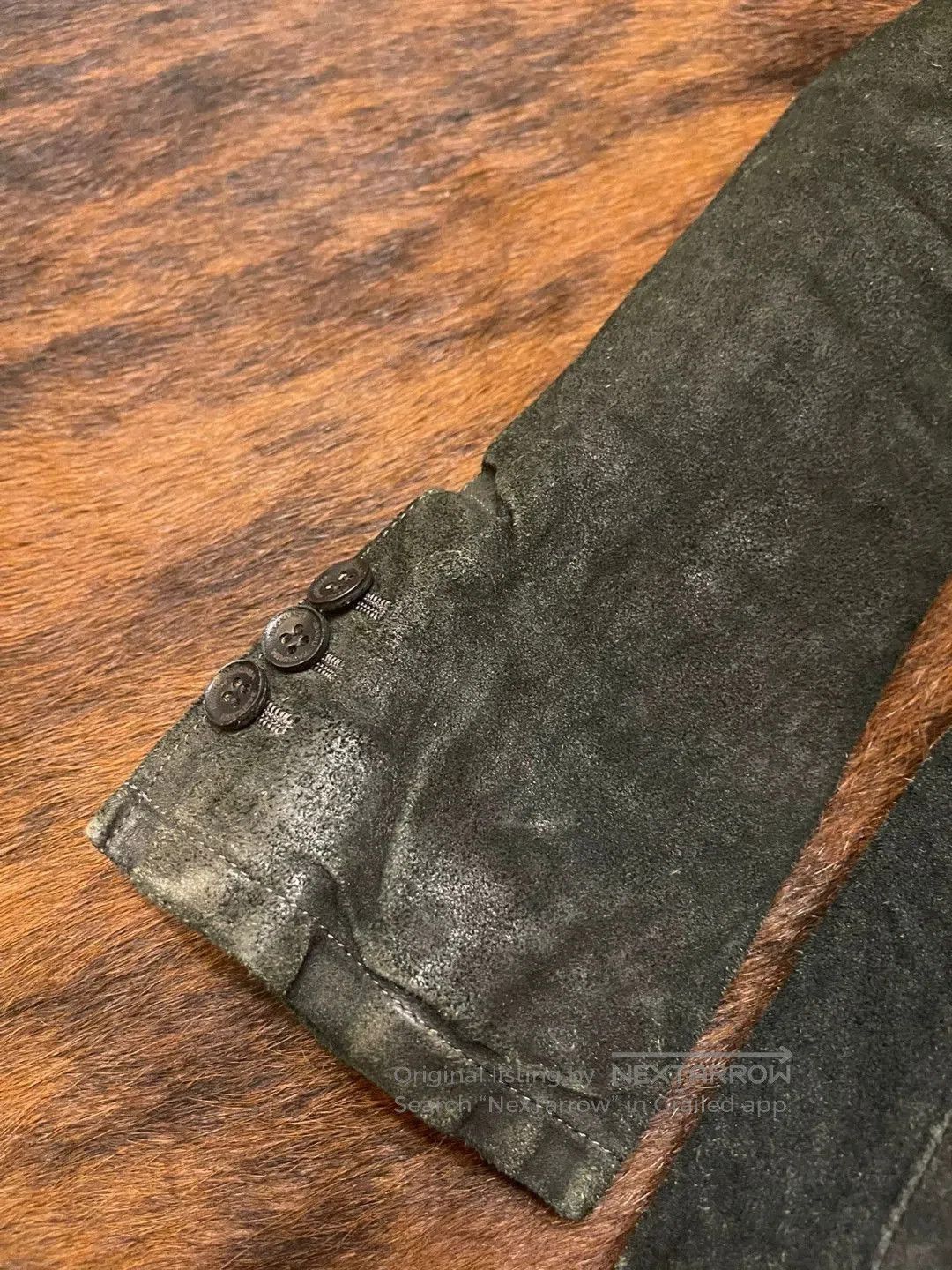 Japanese Brand Backlash Suede Cowhide Leather Blazer. Size US L / EU 52-54 / 3 - 3 Thumbnail