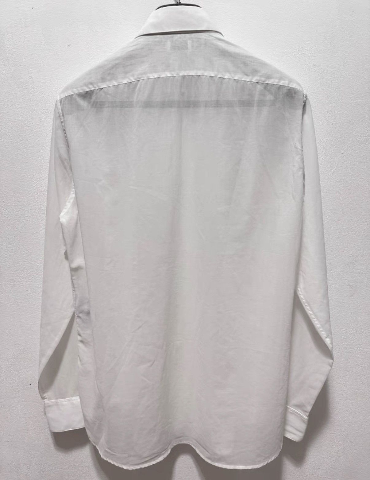 Saint Laurent Paris SLP 13SS Soft Cotton Pure White Accordion Pleat Shirt Size US XL / EU 56 / 4 - 2 Thumbnail