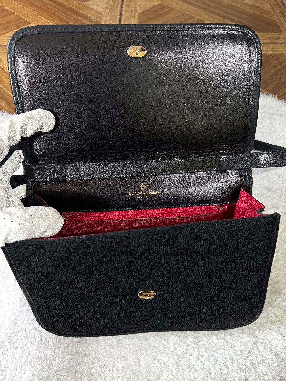 Gucci Gucci Monogram Shoulder Bag GG Canvas Vintage Web Italy rare Size ONE SIZE - 13 Thumbnail