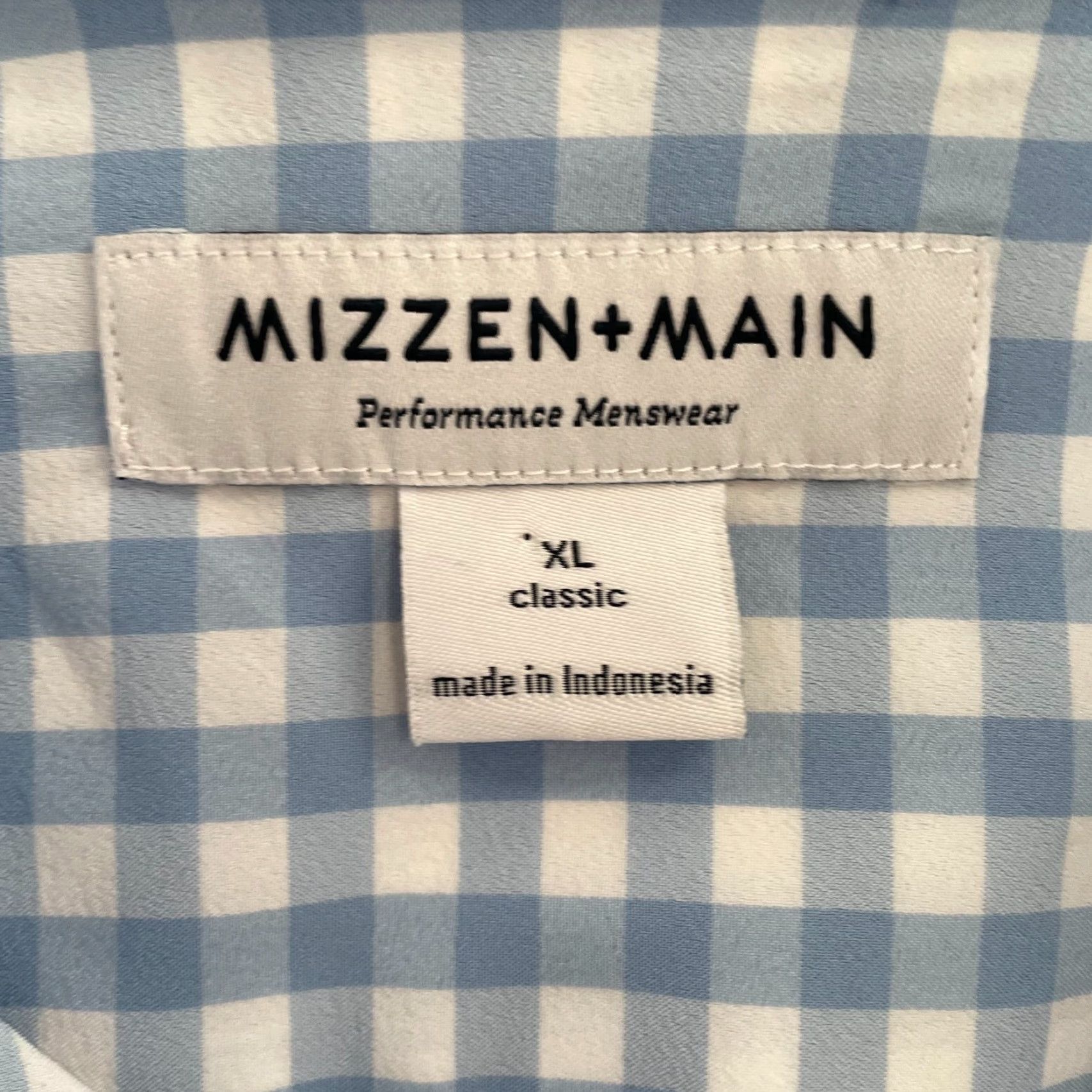 Mizzen+Main VINTAGE Mizzen+Main Shirt Men’s XL Blue Checkered Button-Up Performance Casual Size US XL / EU 56 / 4 - 4 Thumbnail