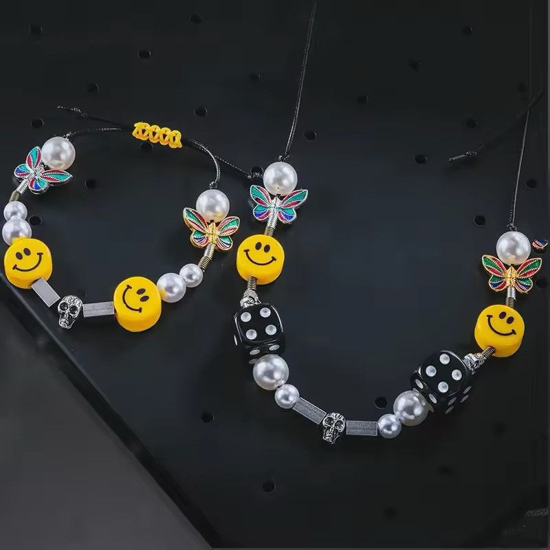 A$AP Rocky × Jewelry Smile Face Pearl Dice Adjustable Necklace Size ONE SIZE - 3 Thumbnail