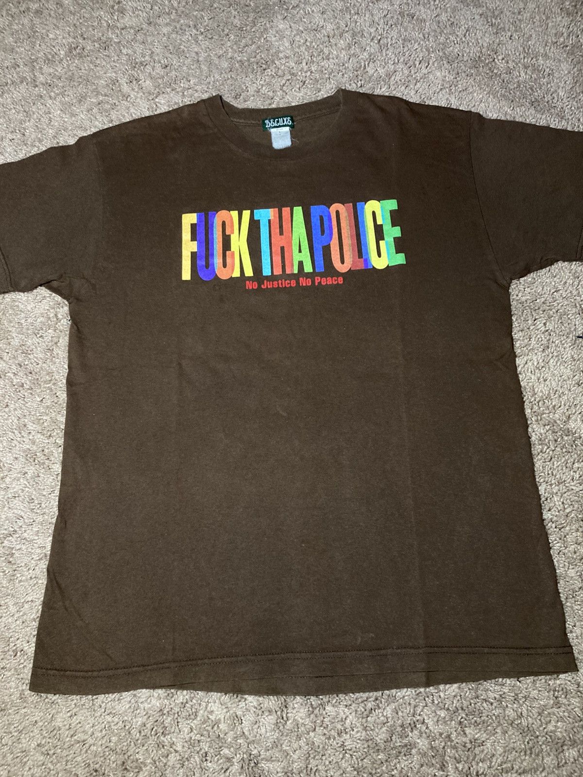 Deluxeware SS06 Deluxe Fuck Tha Police No Justice No Peace Black Power Size US L / EU 52-54 / 3 - 2 Thumbnail