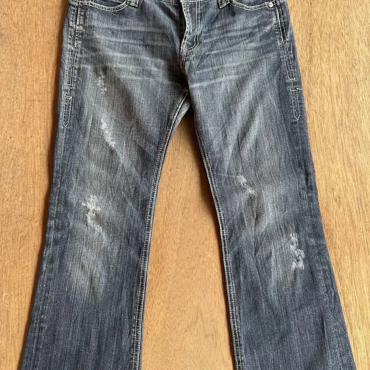 Japanese Brand FLARE/BOOTCUT💥VINTAGE ORIRIN JEANS BIG STITCH DENIM PANTS Size US 31 - 2 Thumbnail