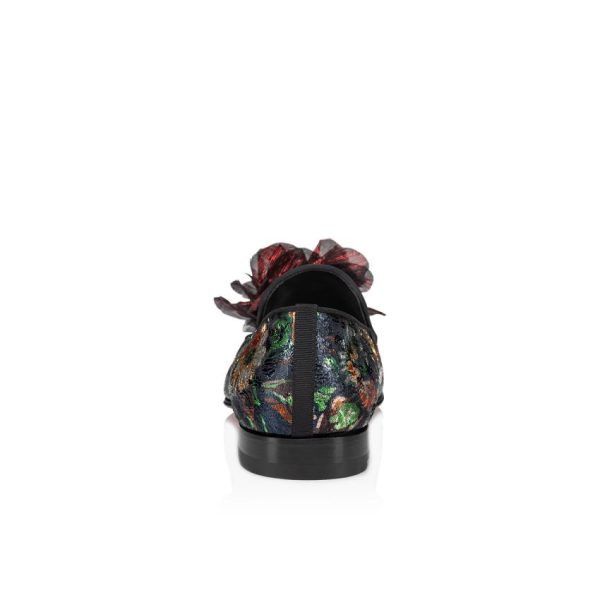 Christian Louboutin o1s1wg111224 Dandyflor Flat Tissu Lame in Multicolor Size US 12 / EU 45 - 5 Thumbnail