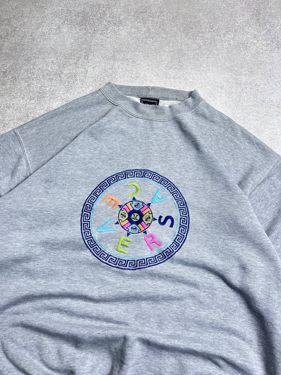 Other Vintage 90's Versace Big Logo Embroidery Boxy Sweatshirt XL Size US XL / EU 56 / 4 - 3 Thumbnail