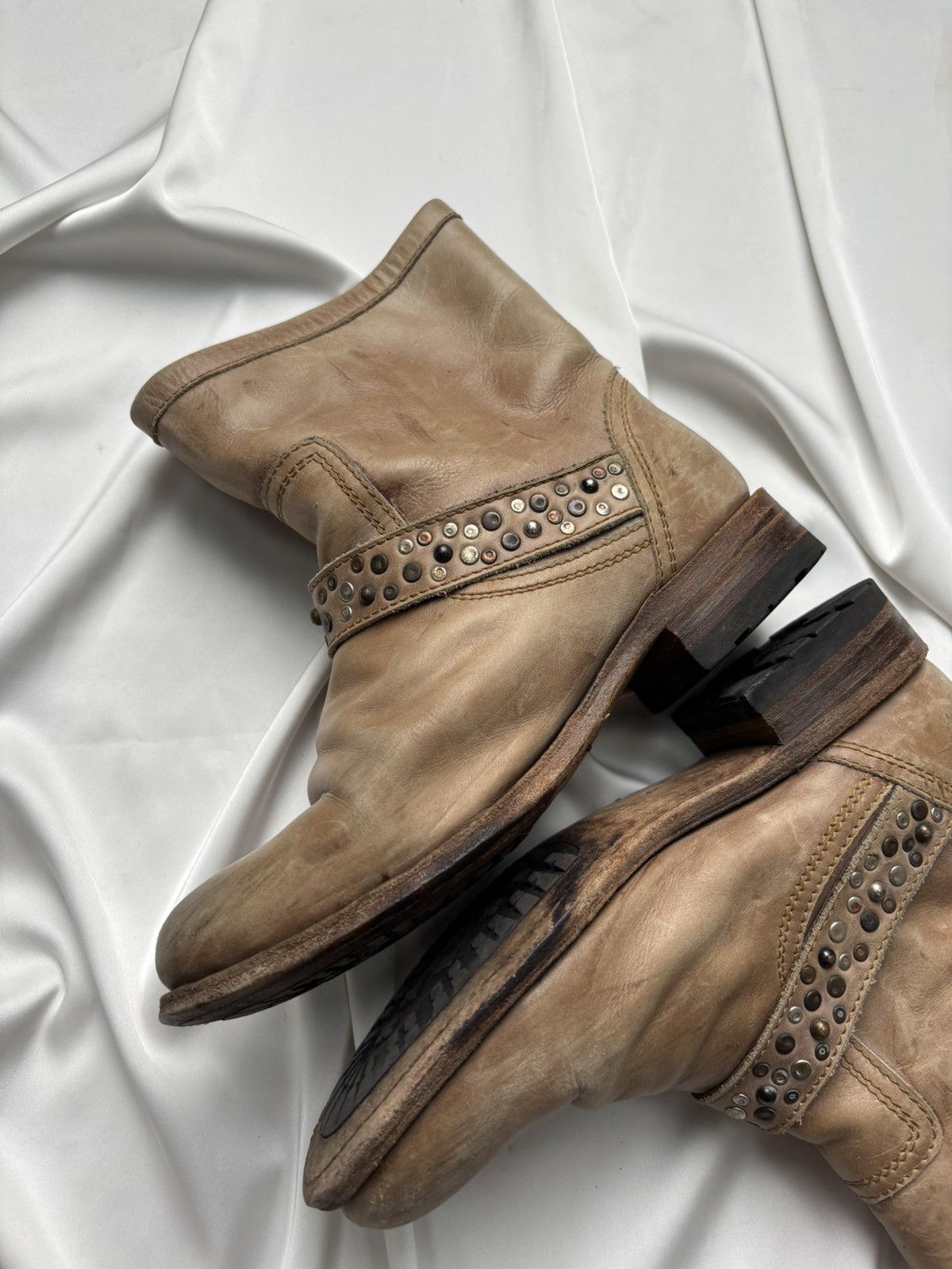 Sendra Sendra belted studded platform leather boots Size US 8 / IT 38 - 8 Thumbnail
