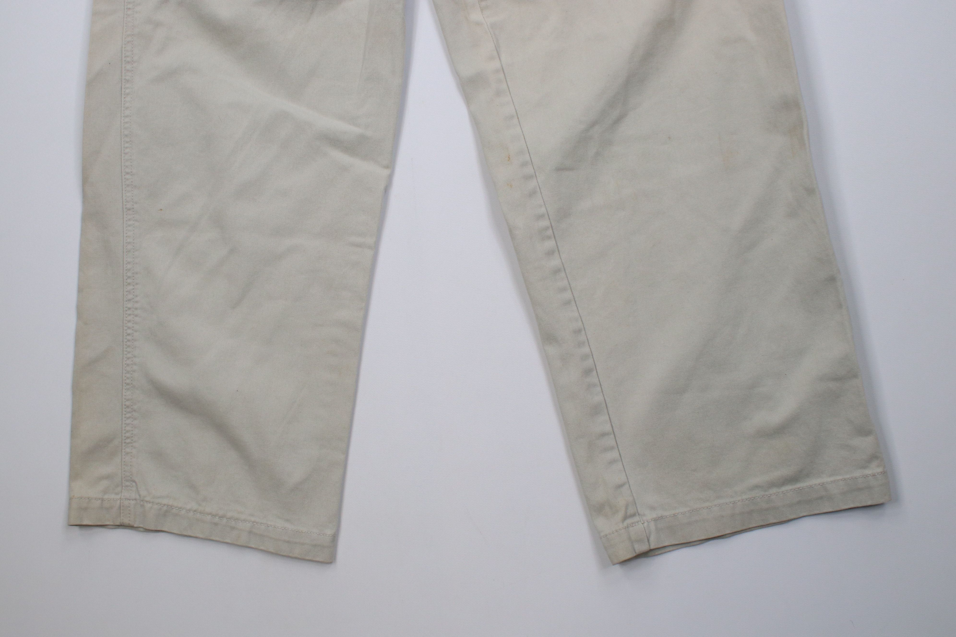 Vintage Vintage 90s Y2K Streetwear Wide Leg Cargo Pants Stone Cotton Size US 32 / EU 48 - 4 Thumbnail
