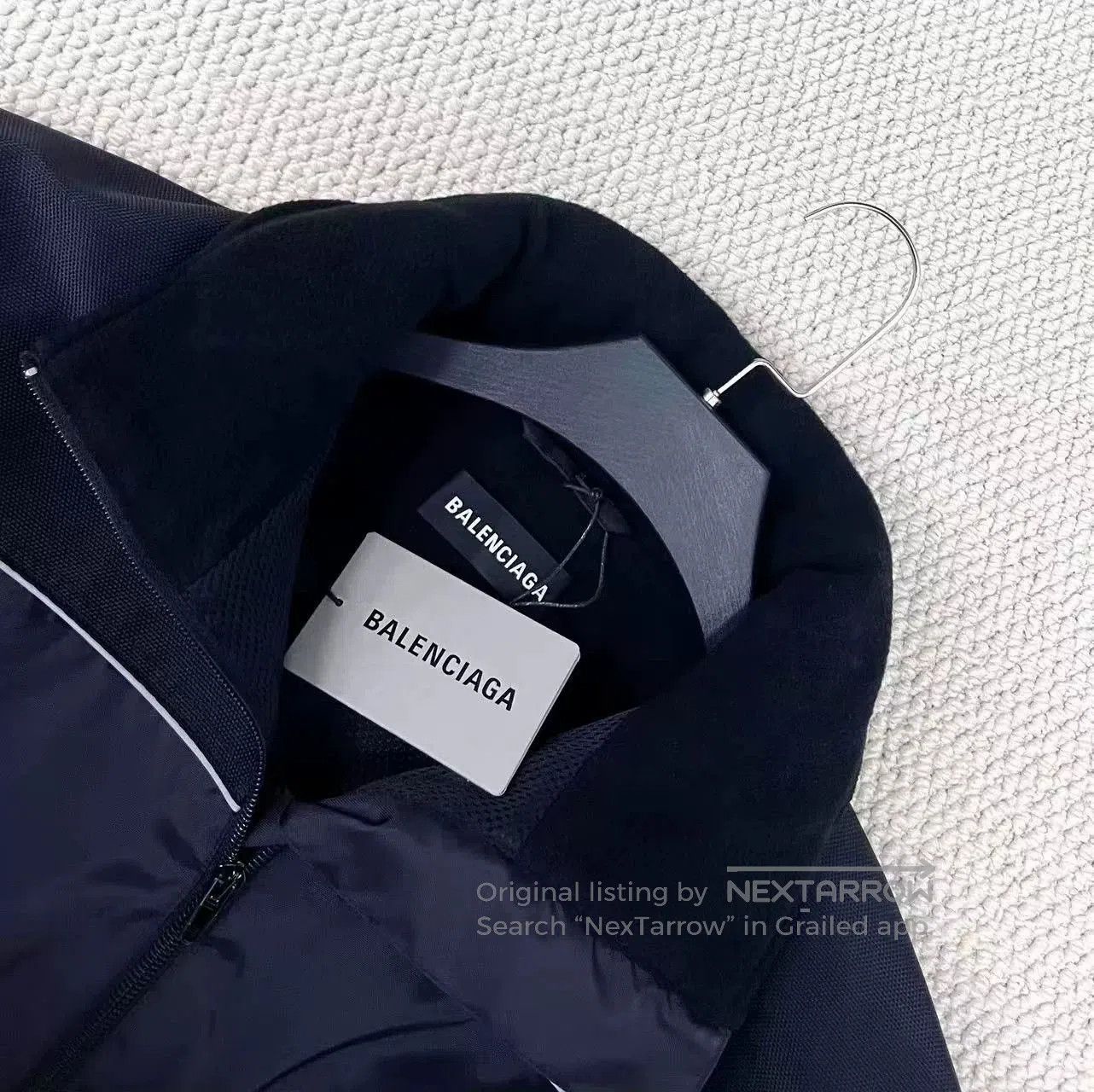 Balenciaga balenciaga black grey logo half-zip jacket. Size US L / EU 52-54 / 3 - 3 Thumbnail