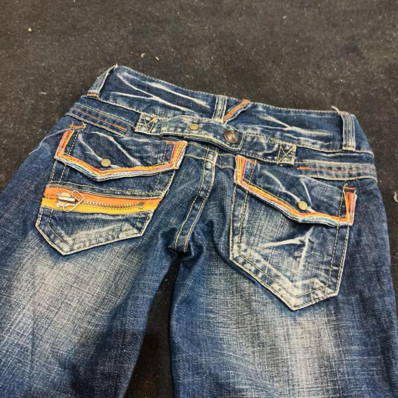 Japanese Brand × Vintage Flare Red Pepper Gold Jeans Size US 29 - 4 Thumbnail