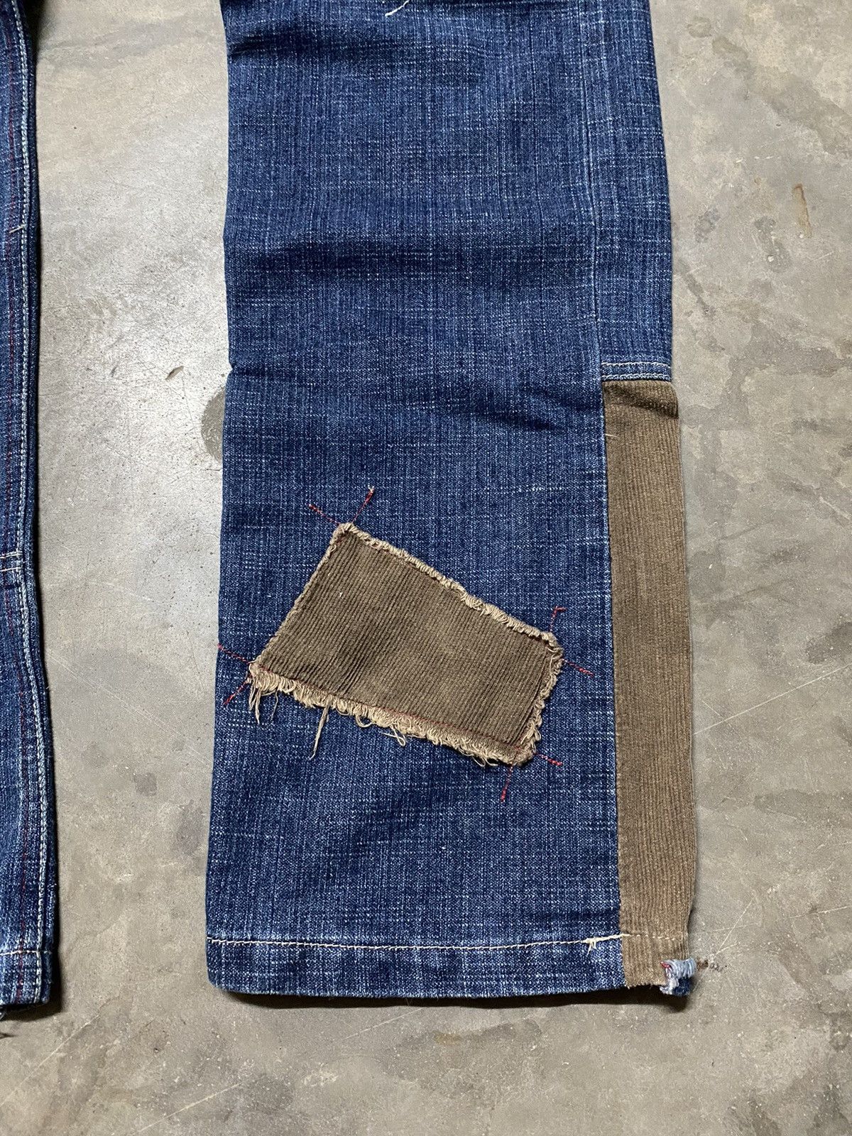 Hysteric Glamour × Japanese Brand × Tornado Mart Baggy Jeans Bandana Denim Patch Work Rockabilly Size US 31 - 6 Thumbnail
