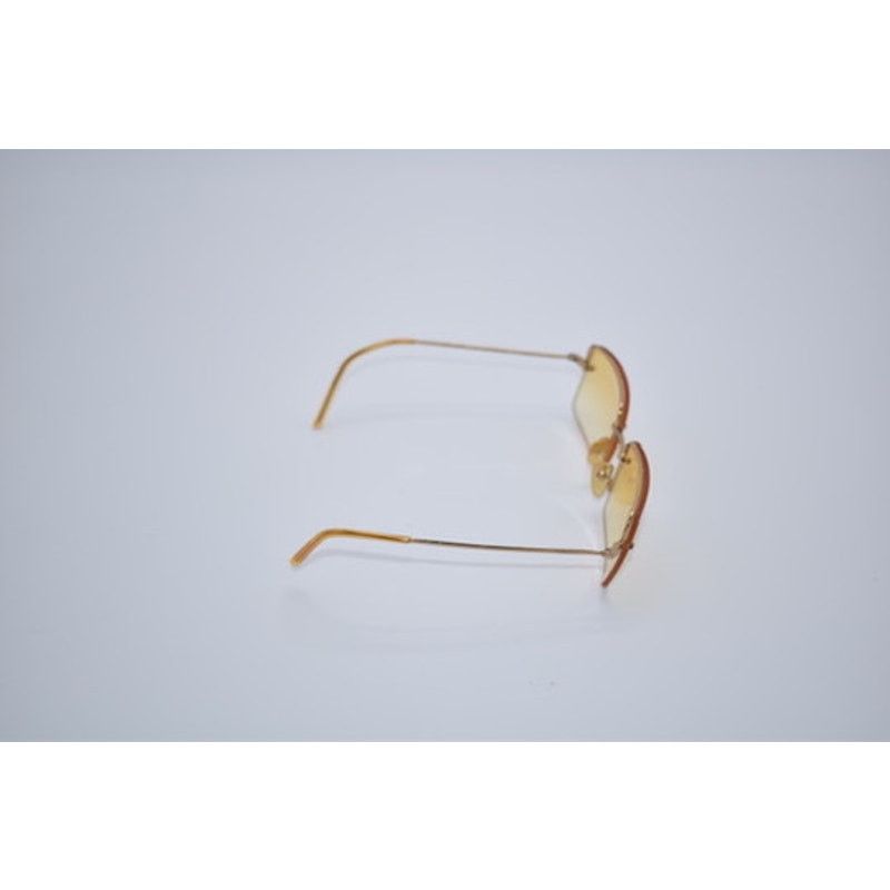 Gucci Vintage Gucci GG1653/S Gold Rimless Yellow Tint Sunglasses Size ONE SIZE - 6 Thumbnail