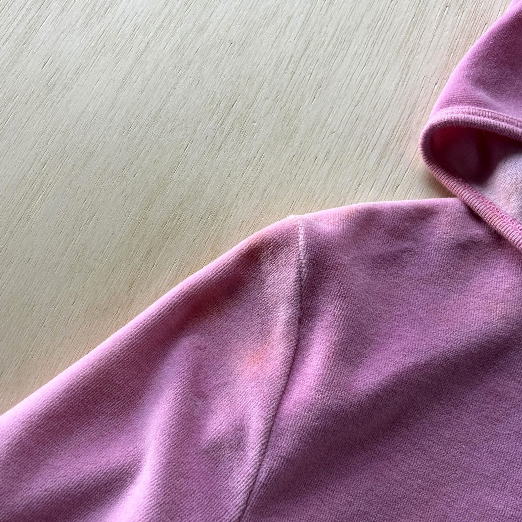 Vintage Self Esteem Y2K Hoodie Pink Velvet Women Large Zip Sweatshirt Pockets Size L / US 10 / IT 46 - 5 Thumbnail