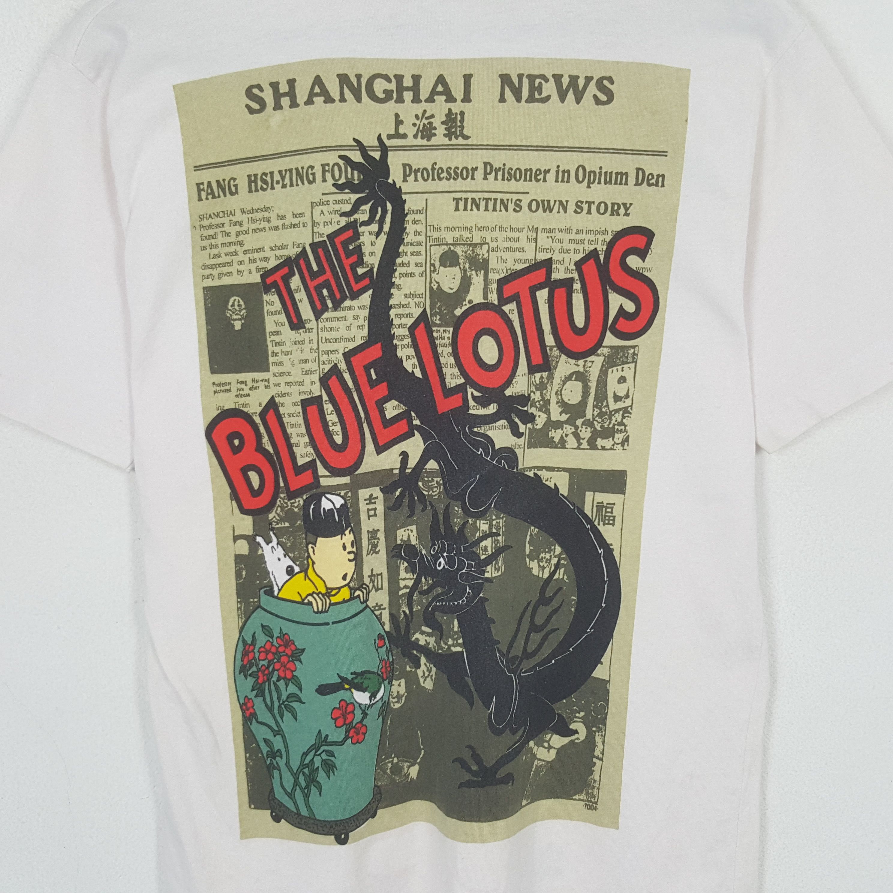 Other Vintage TINTIN The Blue Lotus Tshirt Size US M / EU 48-50 / 2 - 2 Thumbnail