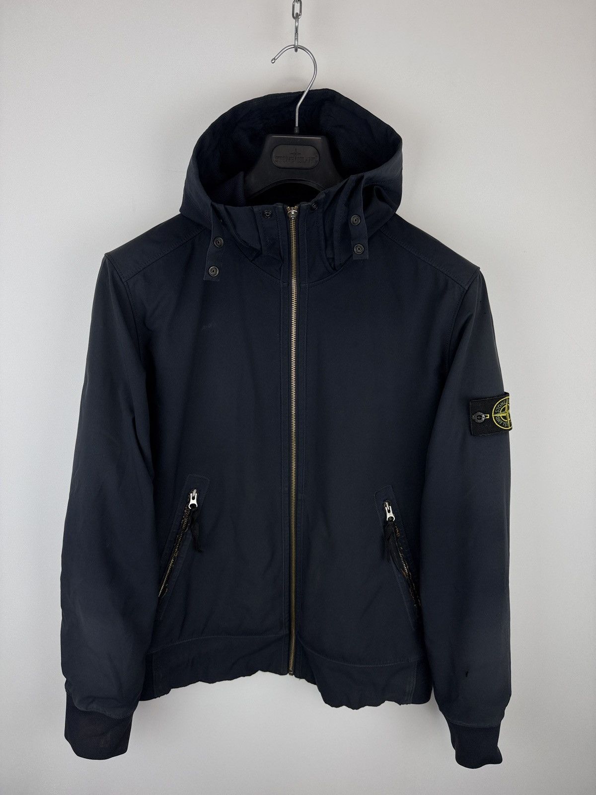 Stone Island Navy Blue Stone Island Light Soft Shell-R Jacket Size US L / EU 52-54 / 3 - 6 Thumbnail