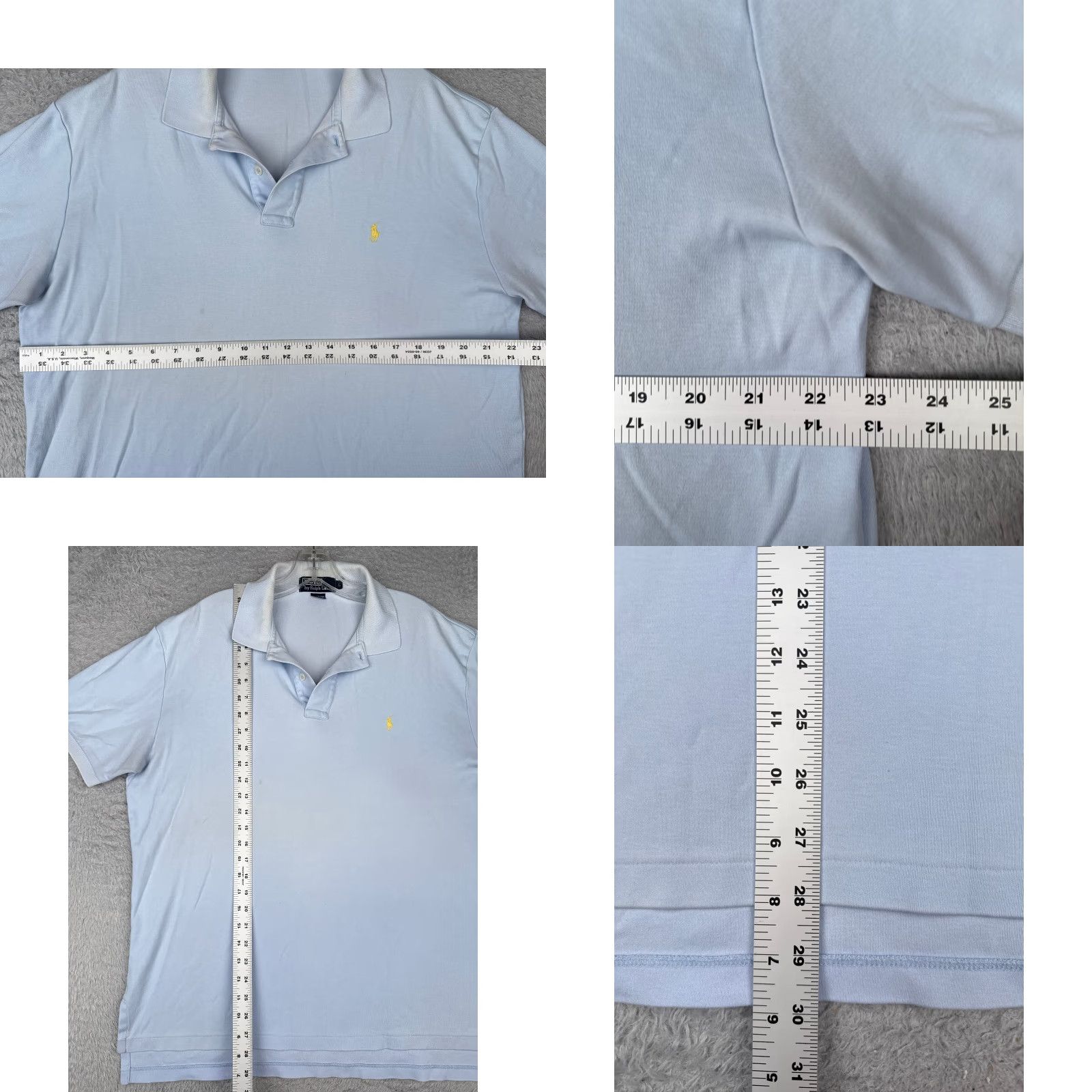 Ralph Lauren VINTAGE Polo Ralph Lauren Shirt Adult Large Light Blue Cotton Short Sleeve READ Size US L / EU 52-54 / 3 - 8 Thumbnail