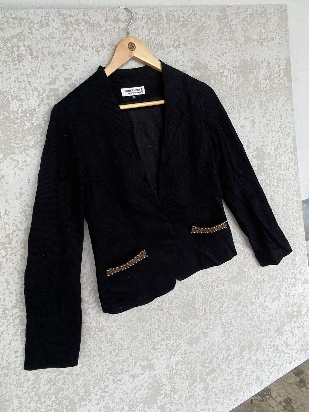 Other Vintage Limited Edition Blazer Black Pullover Jumper Size S Size S / US 4 / IT 40 - 3 Thumbnail
