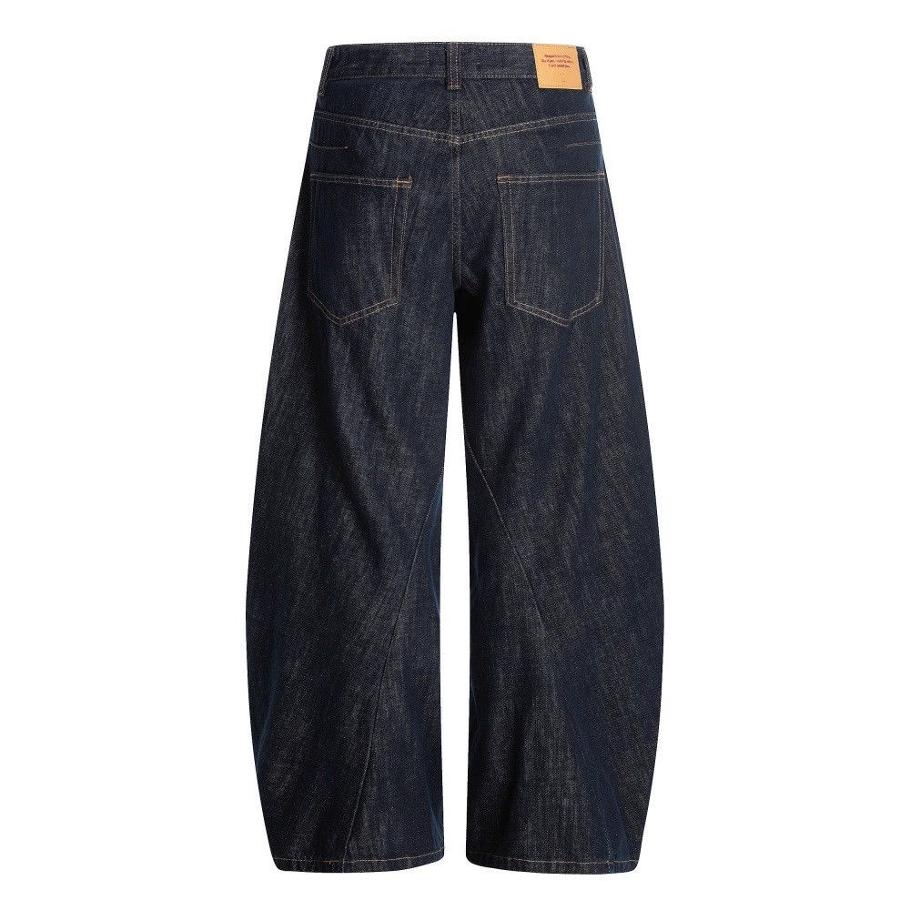 Jean Men's high street patchwork wide-leg scimitar jeans Size US 32 / EU 48 - 2 Thumbnail