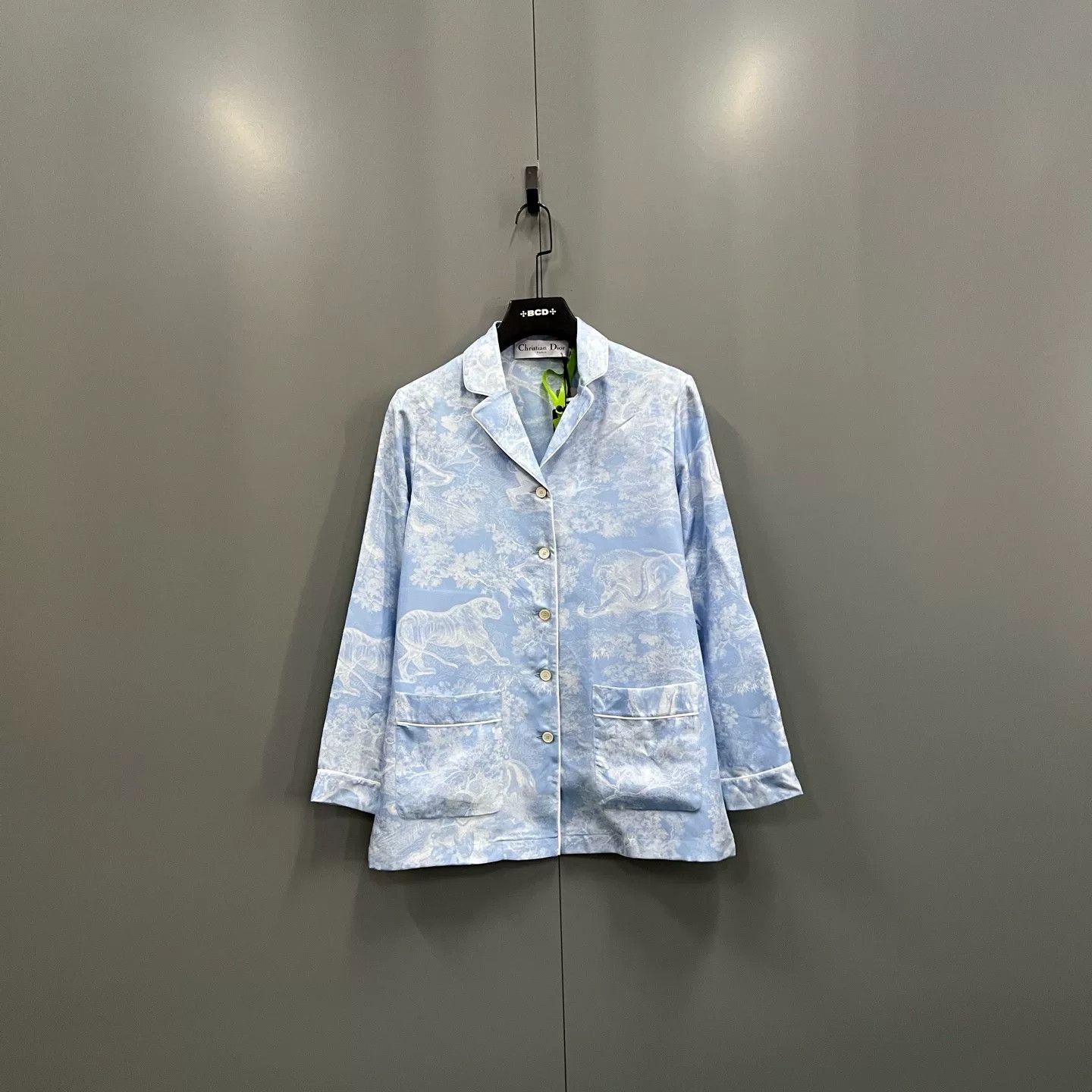 Dior Dior Animal Print Shirt in Light Blue Size S / US 4 / IT 40 - 1 Thumbnail