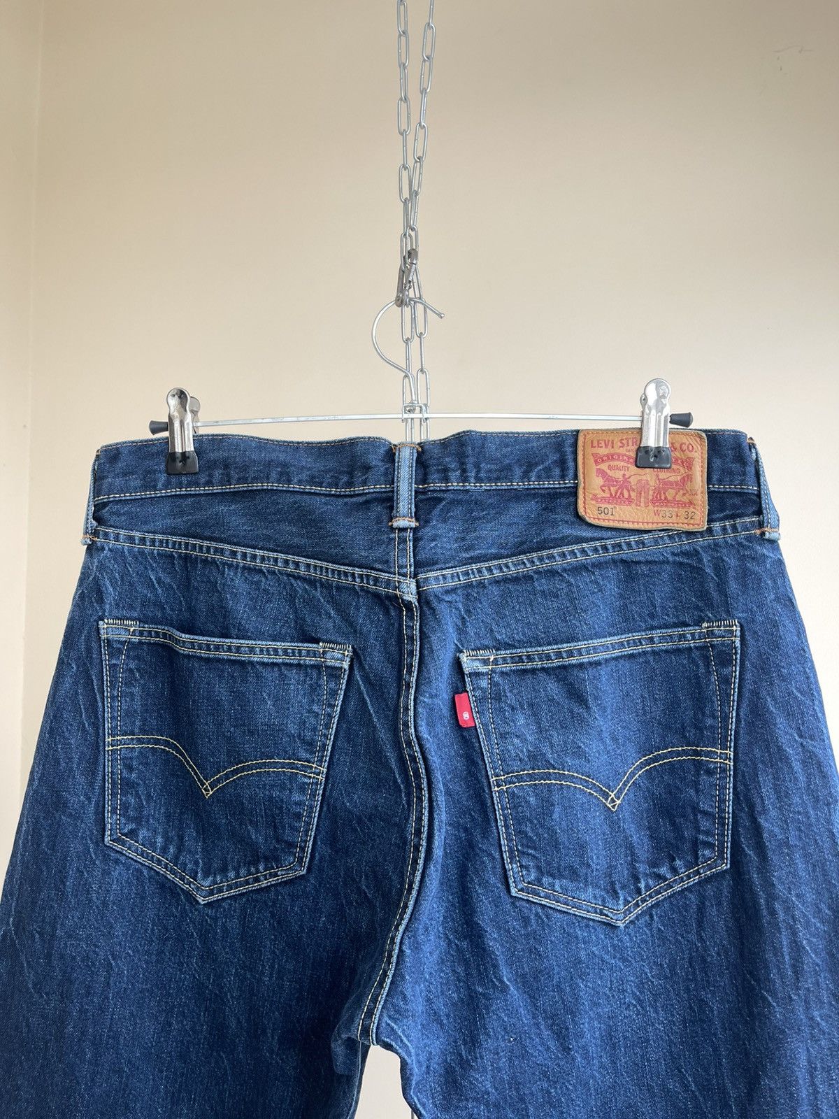 Levi's 501 Selvedge Denim Straight Leg Regular Fit 5 Pocket Jeans Size US 32 / EU 48 - 8 Thumbnail