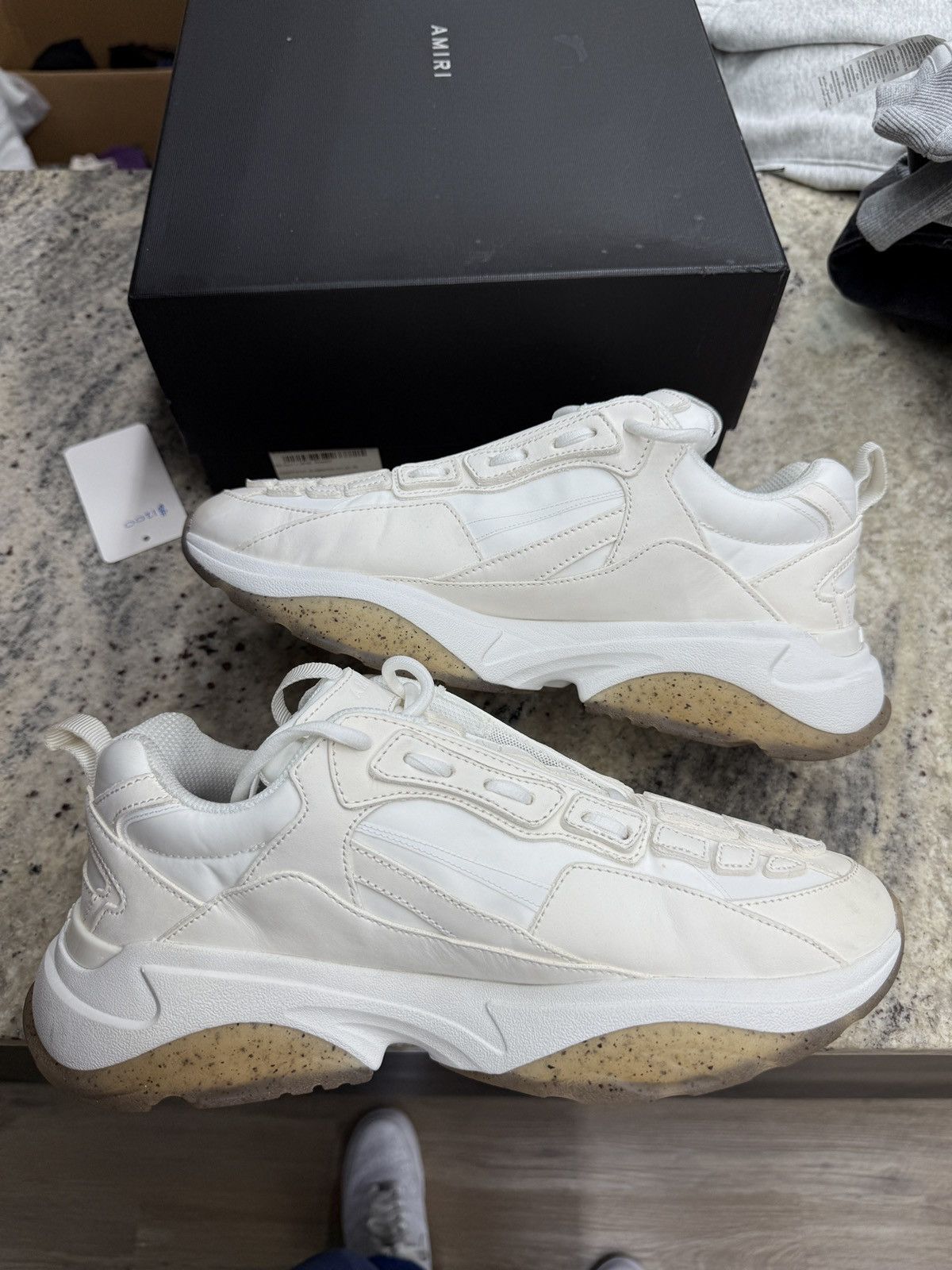 Amiri Amiri White Bone Runners Size US 10 / EU 43 - 2 Thumbnail