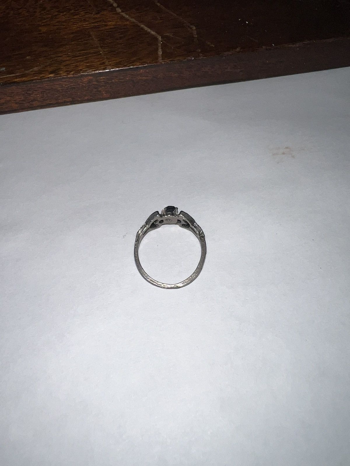 Vintage Vintage Silver Onyx Ring Size ONE SIZE - 3 Thumbnail