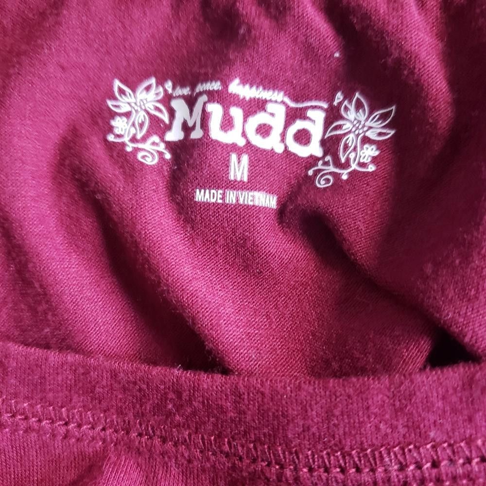 Steve Madden CT663 Mudd Burgundy Ladies Long Sleeve T-shirt M Size M / US 6-8 / IT 42-44 - 3 Thumbnail