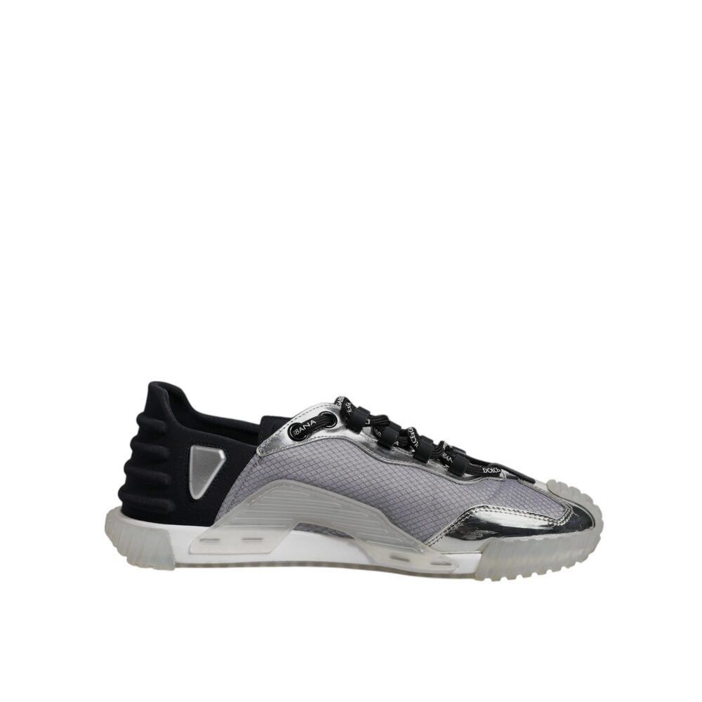 Dolce & Gabbana Dolce & Gabbana Silver Black Nylon NS1 Low Top Sneakers Shoe Size US 8.5 / EU 41-42 - 1 Thumbnail