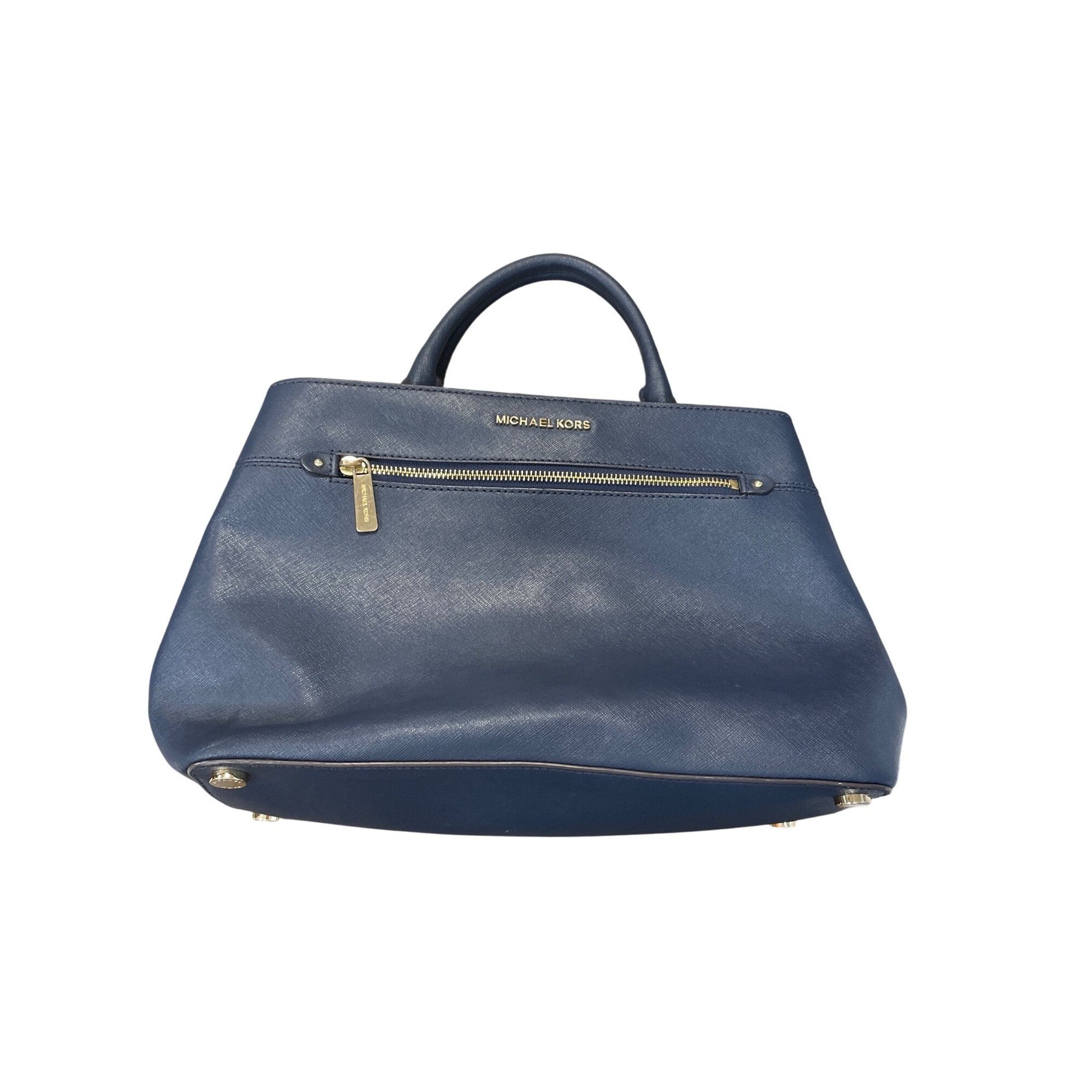 Michael Kors Michael Kors Womans Navy Blue Saffiano Leather Satchell Cros Size ONE SIZE - 3 Thumbnail